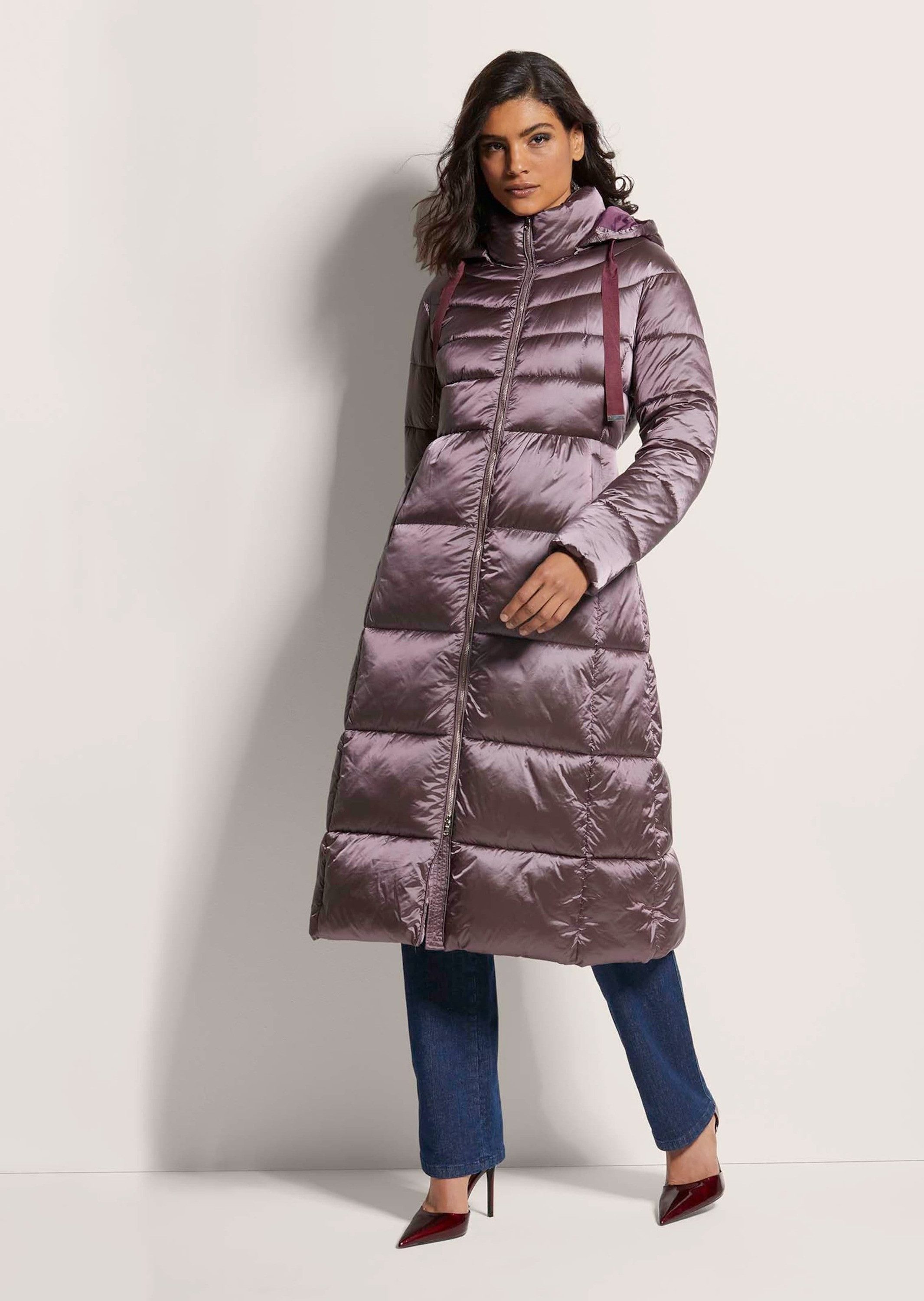MADELEINE Kurzmantel Lange Steppjacke mit Kapuze günstig online kaufen