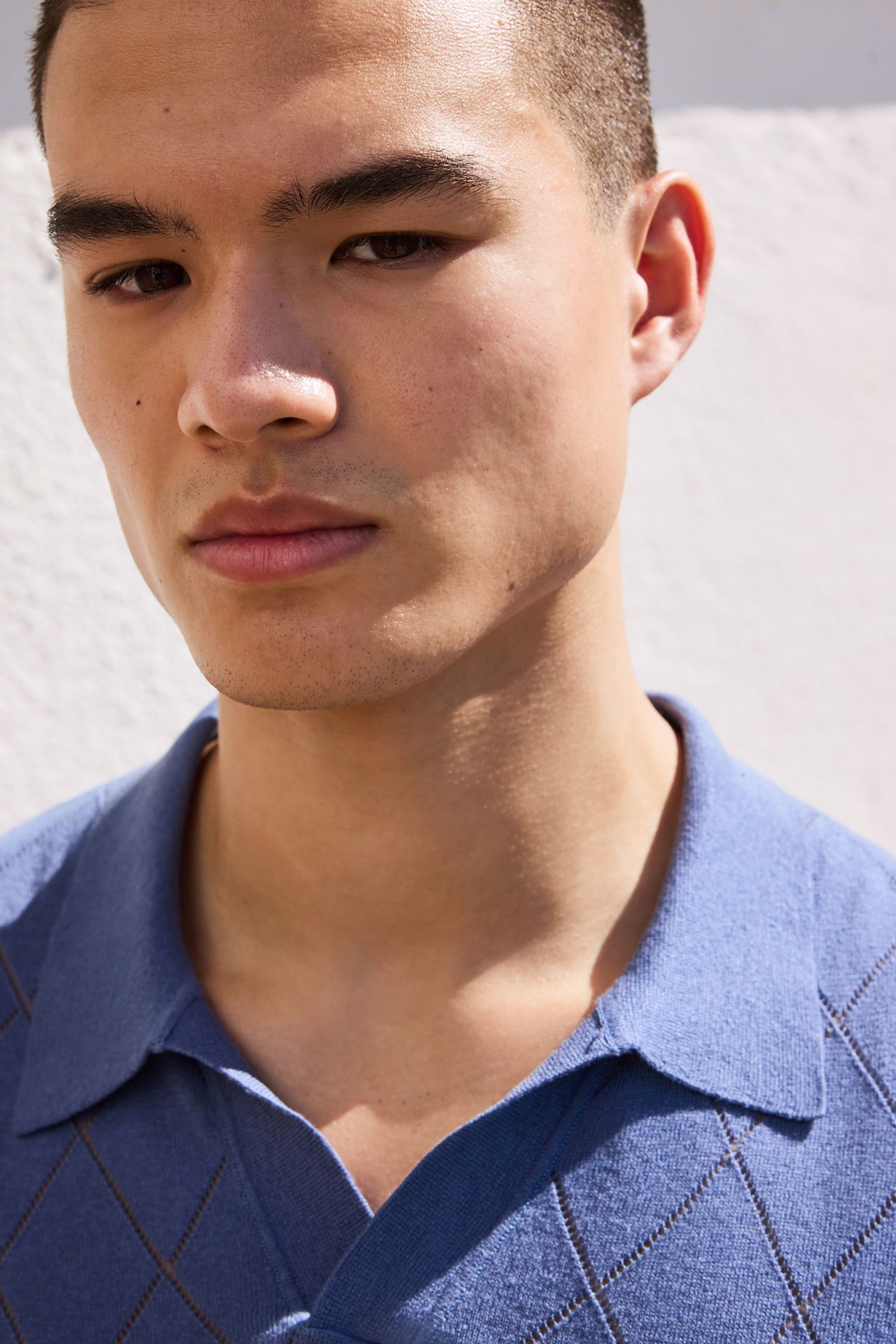 Next Poloshirt N. Premium Trophy-Poloshirt aus Strick mit Leinen (1-tlg)