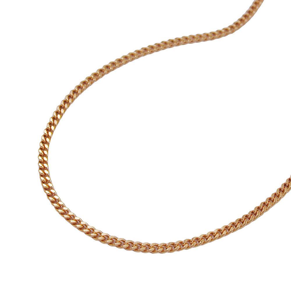Schmuck Krone Goldkette 1mm Panzerkette aus 585 Rotgold 45cm, Gold 585