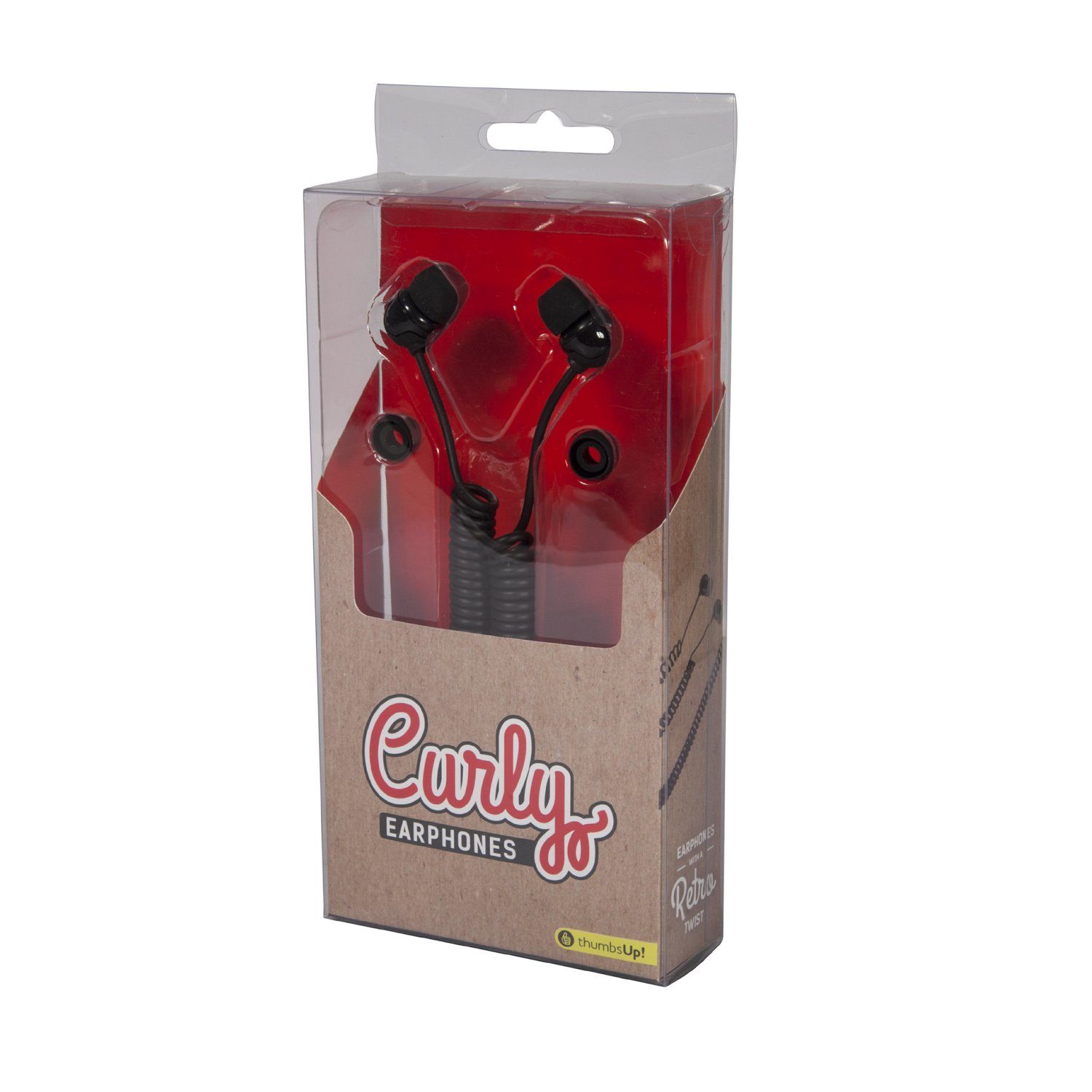 In-Ear-Kopfhörer - Up Thumbs rot Spiralkabel Kopfhörer