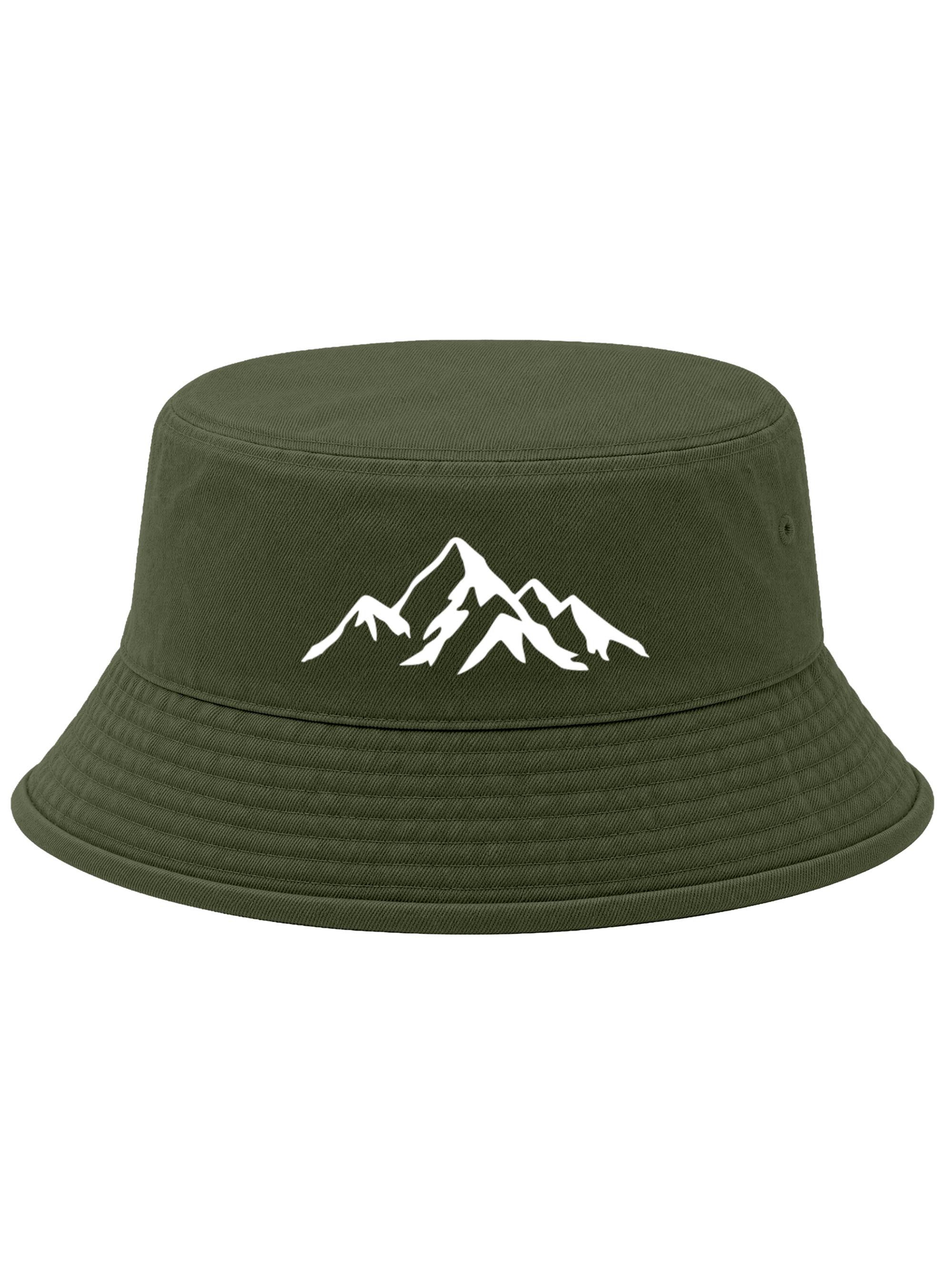 Neverless Fischerhut Anglerhut mit Print Berg Bucket Hat Baumwolle Neverless®