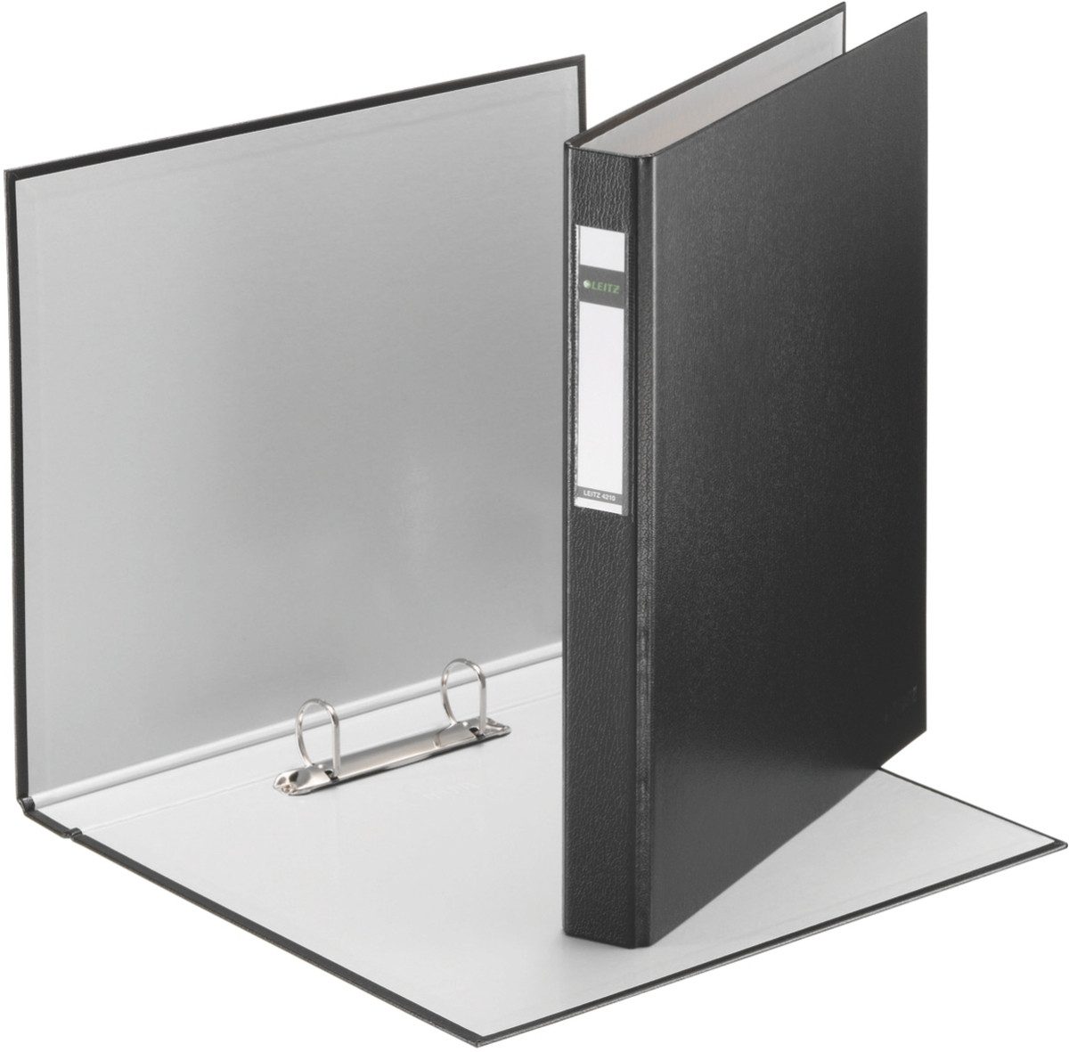 LEITZ Präsentationsordner Ringbuch A4 2-Ringe 25mm schwarz