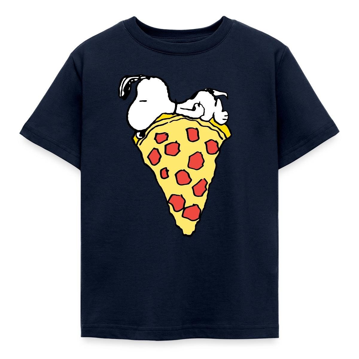 Spreadshirt T-Shirt Peanuts Snoopy Pizza Kinder T-Shirt (1-tlg) Fällt klein aus. Wir empfehlen, eine Größe größer zu bestellen.
