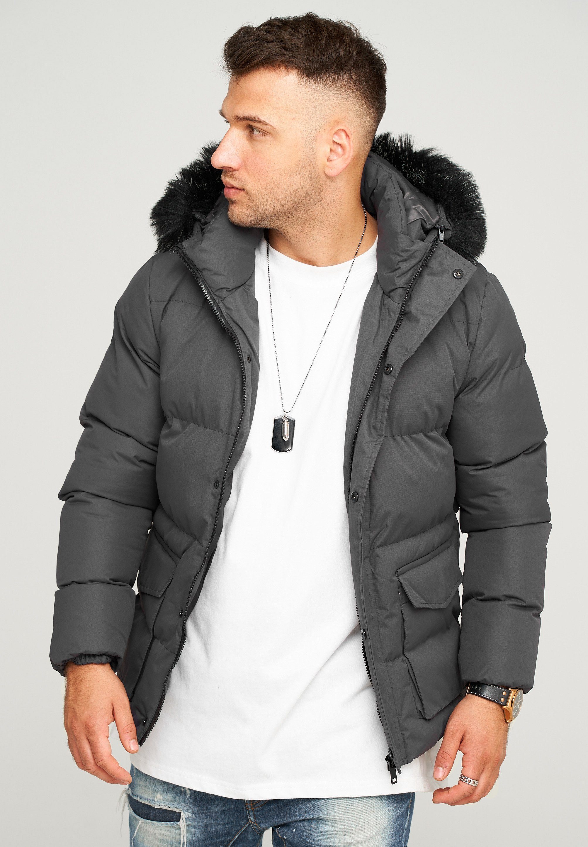 behype Steppjacke BHADLYR mit abtrennbarer Kapuze günstig online kaufen