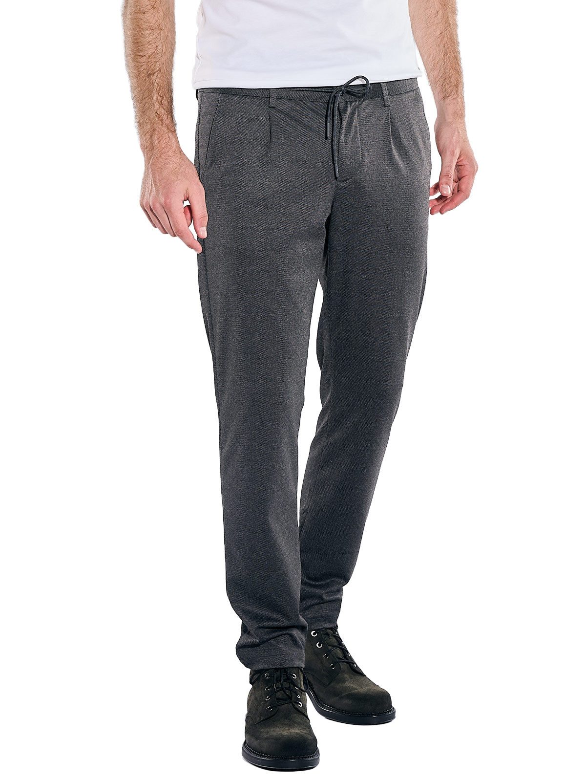 emilio adani Stoffhose Herren Chino mit Stretch-Anteil, Dunkelgrau