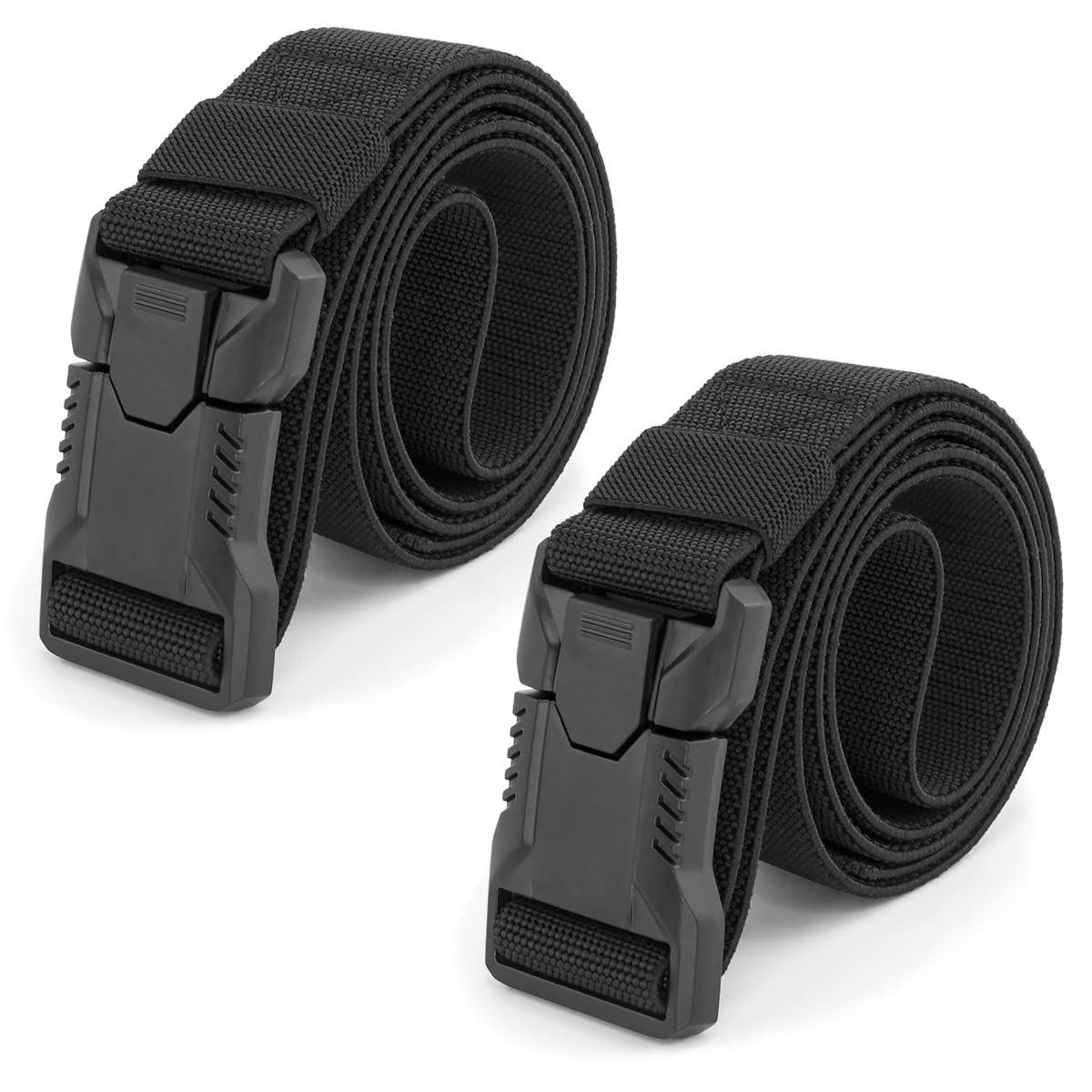 MidGard Hüftgürtel Elastischer Gürtel aus Nylon, Hochleistung-Hosengürtel Arbeitsgürtel (2-St) mit Schnellverschluss für Damen & Herren