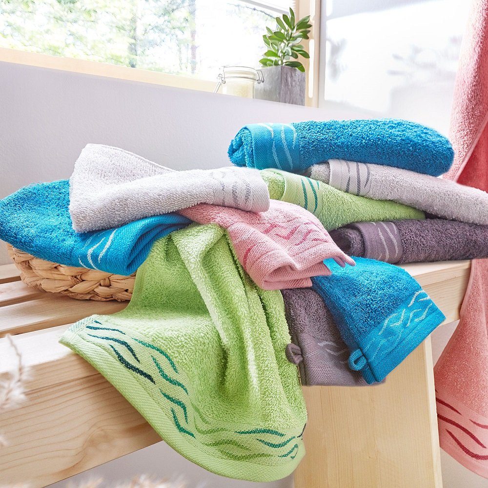 Dyckhoff Handtuch Frottierserie Bordüre 'Wave', (1-St) günstig online kaufen