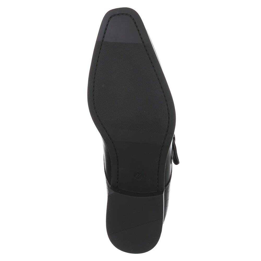 Coolwalk Herren Double Monk Schuh elegant Business Casual Schnürschuh (91917851) Blockabsatz Business-Schuhe in Schwarz – Bild 3 von 5