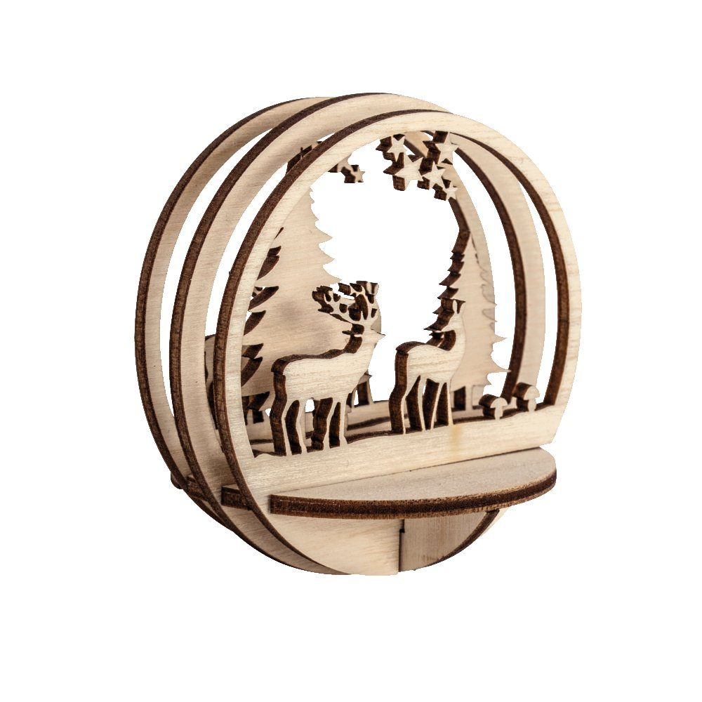 Rayher Dekoobjekt Rentiere (5 St), Ø 8 cm