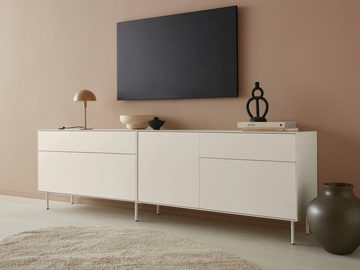 LeGer Home by Lena Gercke Lowboard Essentials, Breite: 127 cm, MDF lackiert, Push-to-open-Funktion