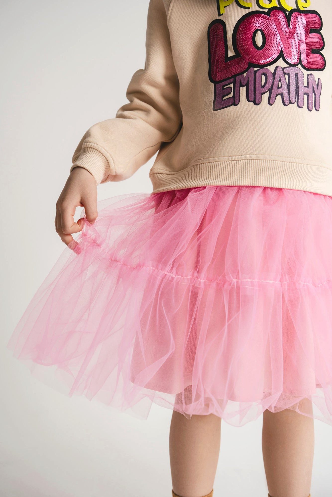 # SATURNDAY Tüllkleid SATURNDAY Tüllkleid »Statement« für Mädchen, schlicht & festlich, Rosa Pailletten, Tüllrock, Festkleid