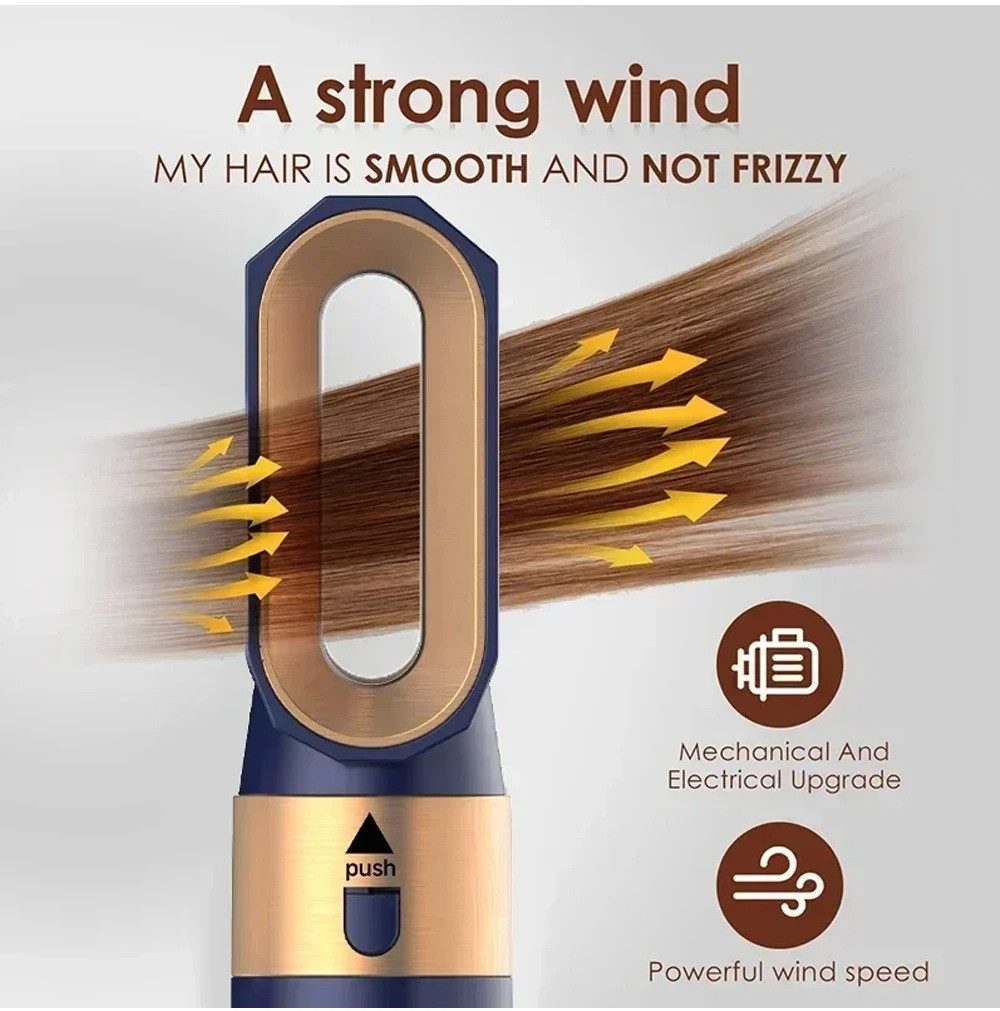 Athlix Lockenstab 5-in-1 Lockenstab Haarstyler Haartrockner Glätteisen Lockenwickler, 1.000 W, 5 Aufsätze, bis 140 Grad