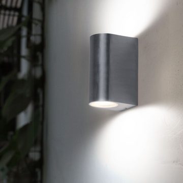 etc-shop Außen-Wandleuchte, Leuchtmittel nicht inklusive, Wandlampe UP and Down Aussen GU10 Aussenleuchte Haustür