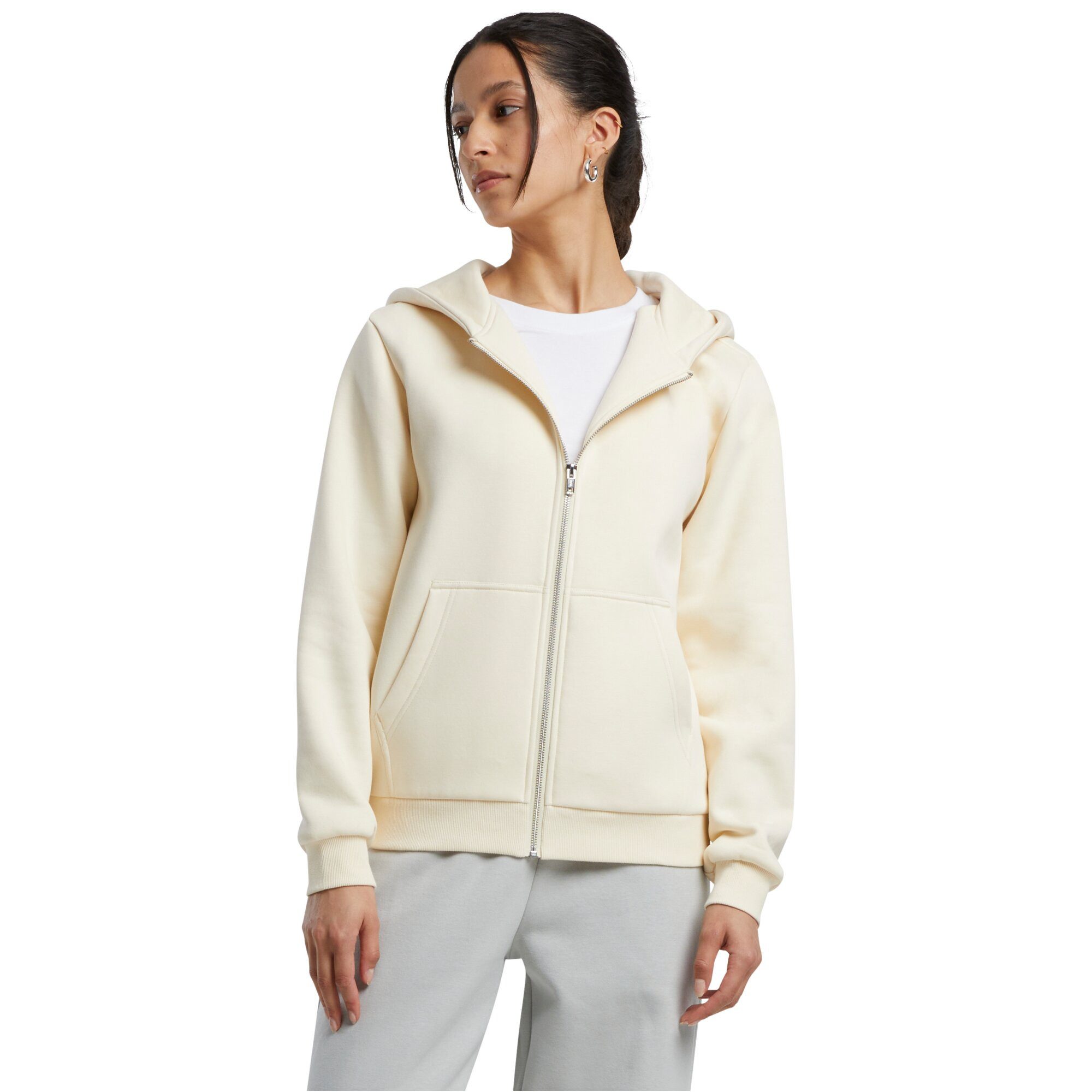 Build Your Brand Kapuzensweatjacke Build Your Brand Ladies Fluffy Zip Hoody (Zip Hoody, Kapuzenjacke, Sweatjacke, Zip Hoody)