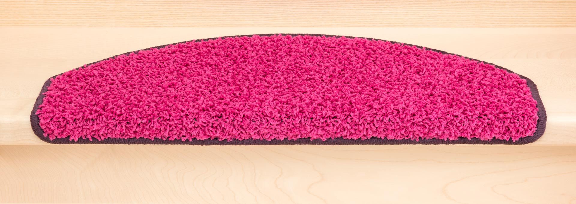 Metzker® Stufenmatte Stufenmatten Shaggy Venus Halbrund Einzeln und SparSet's, Halbrund, Höhe: 22 mm, 1 Stück - Pink – Bild 3 von 5