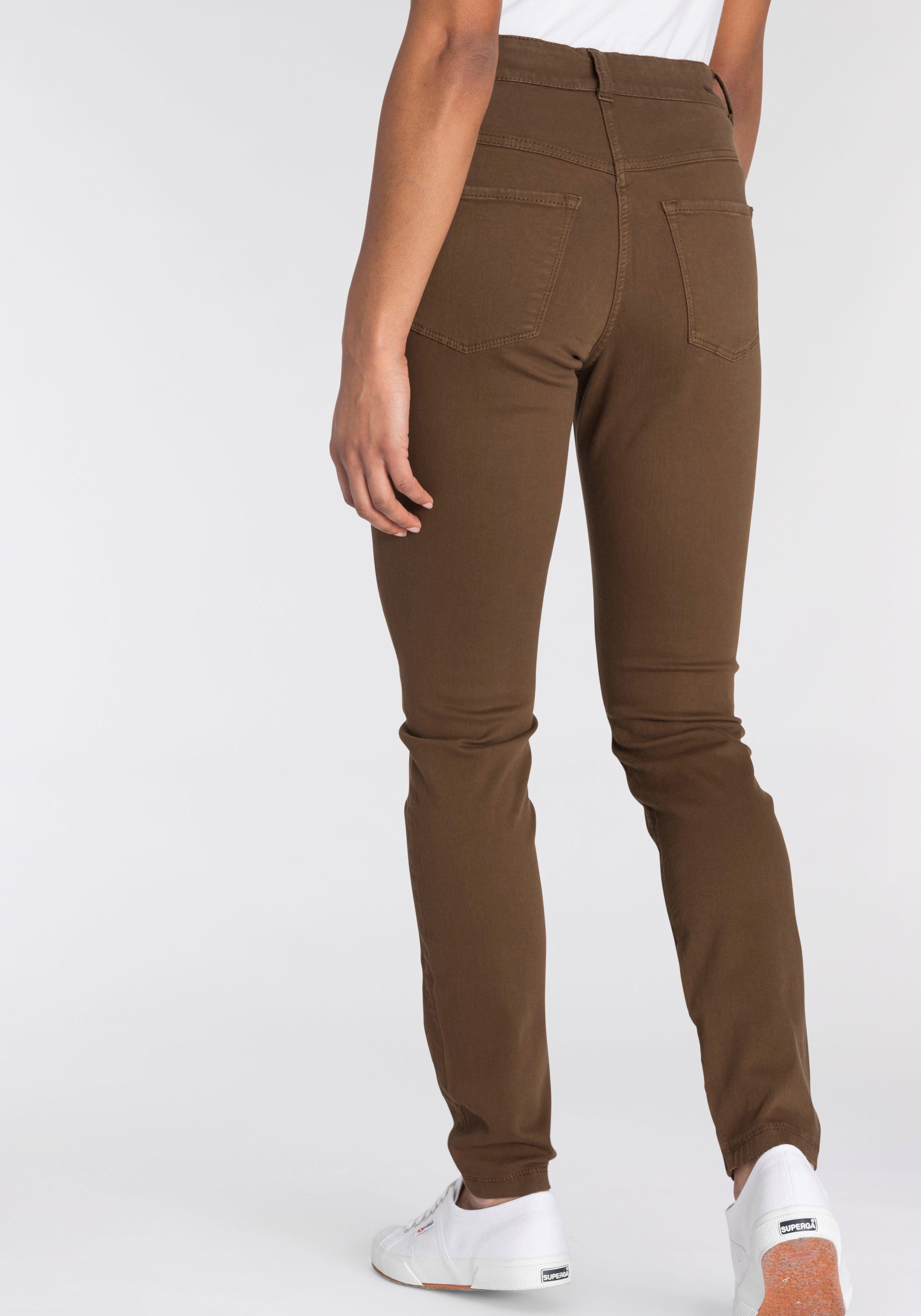 fawn Skinny-fit-Jeans Qualität bequem sitzt MAC brown Power-Stretch den ganzen Tag Hiperstretch-Skinny