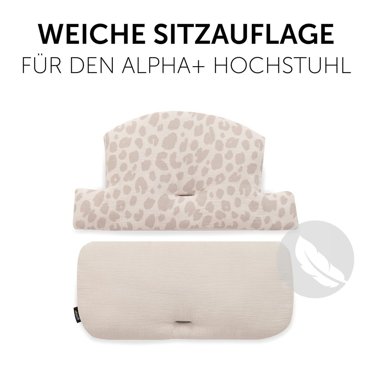 Hauck Hochstuhlauflage Select - Muslin Leo Natural, Sitzkissen Sitzauflage günstig online kaufen