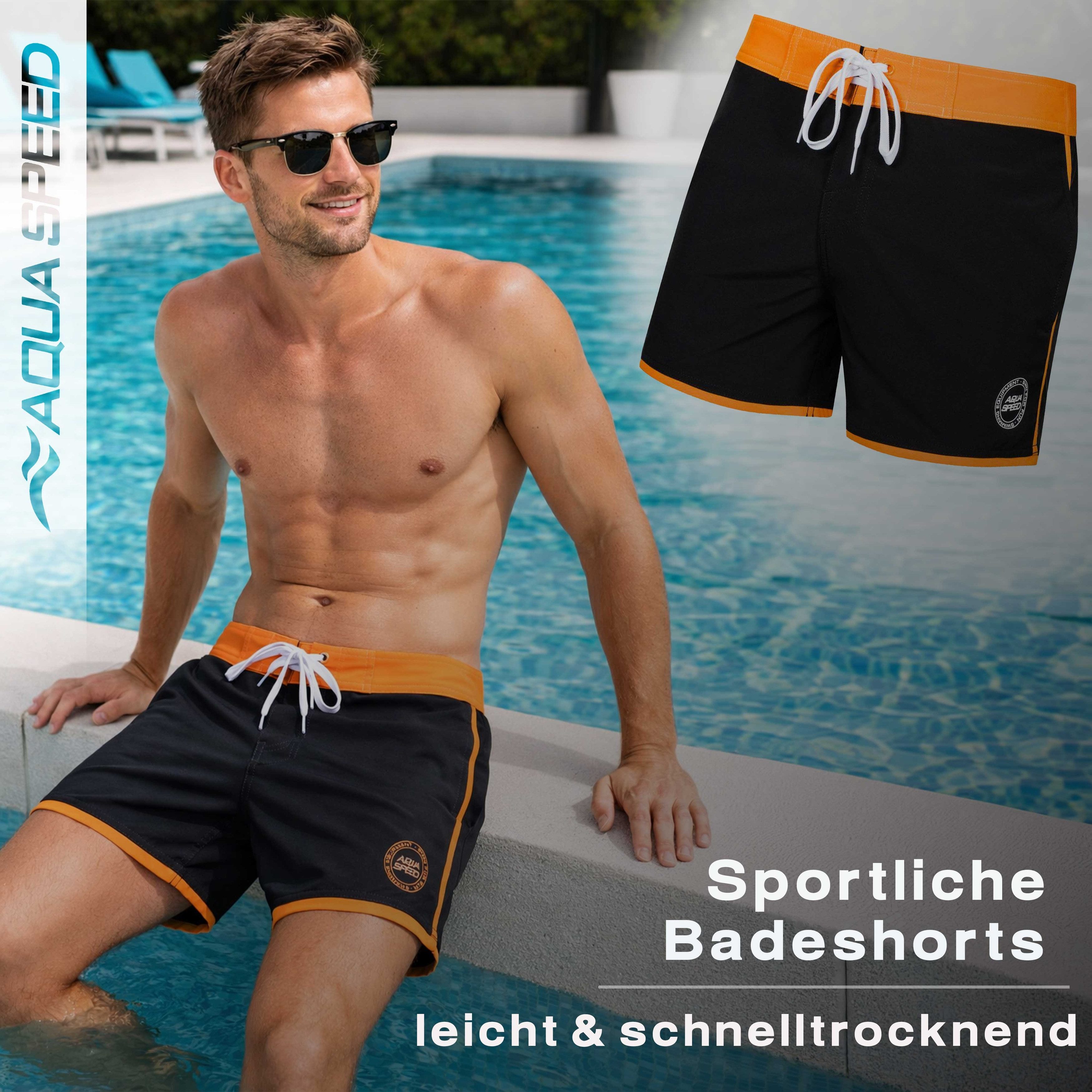 Aqua Speed Boardshorts (AXEL Badeshorts Strandhose Badehose Schwimmhose Männer) Robuste Verarbeitung für zuverlässige Nutzung in der Freizeit