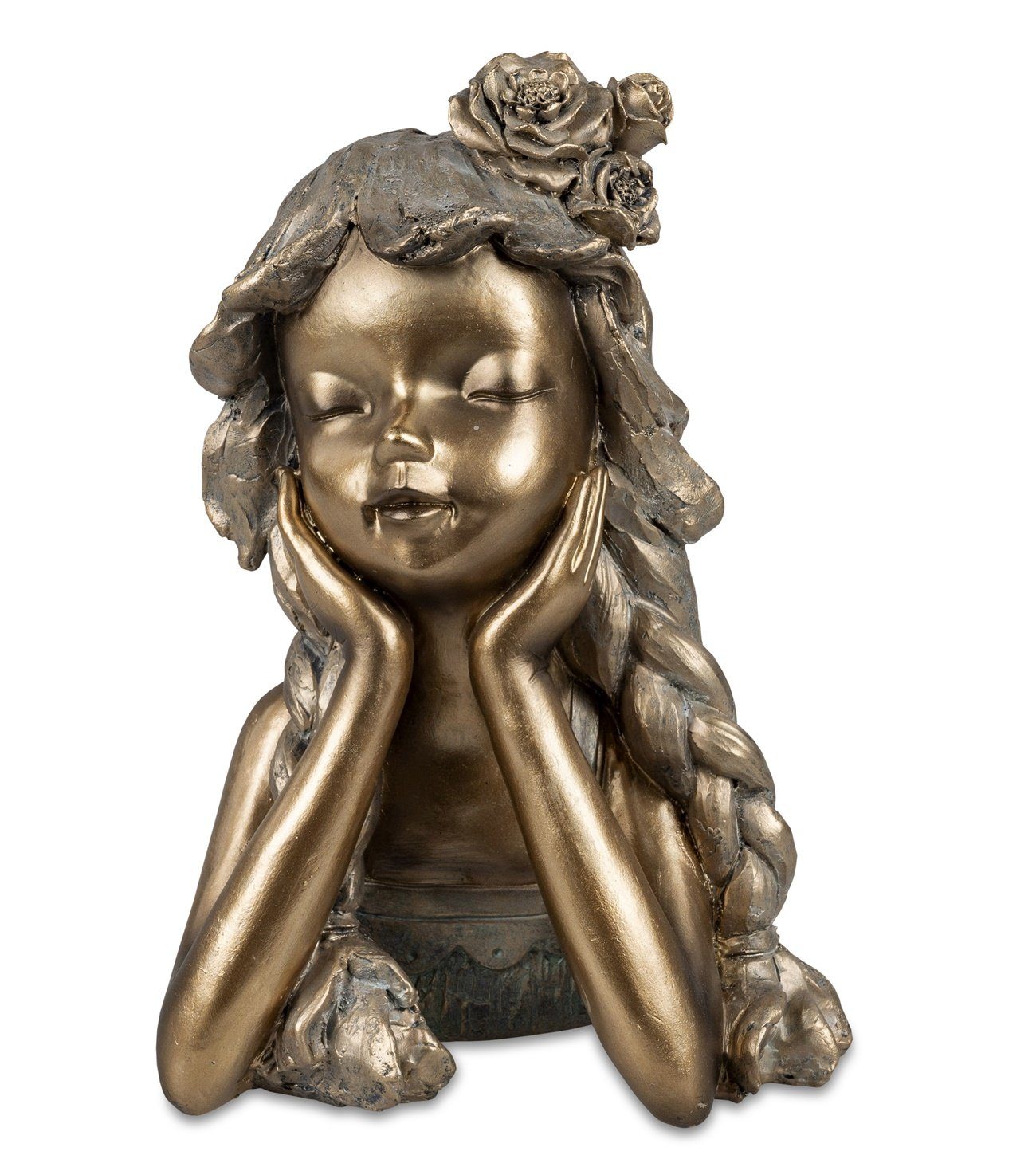 Dekofigur exklusive 26cm Deko-Büste-Mädchen dekojohnson bronzefarben