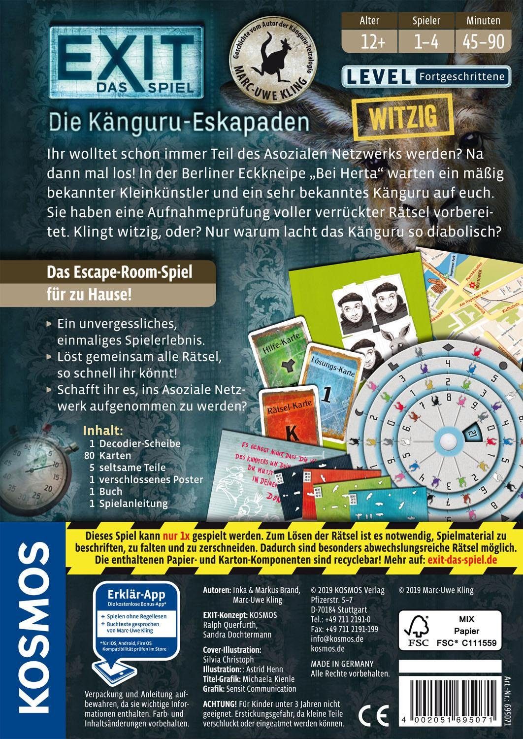 Spiel, Die - Kosmos in Känguru-Eskapaden, EXIT Germany Made