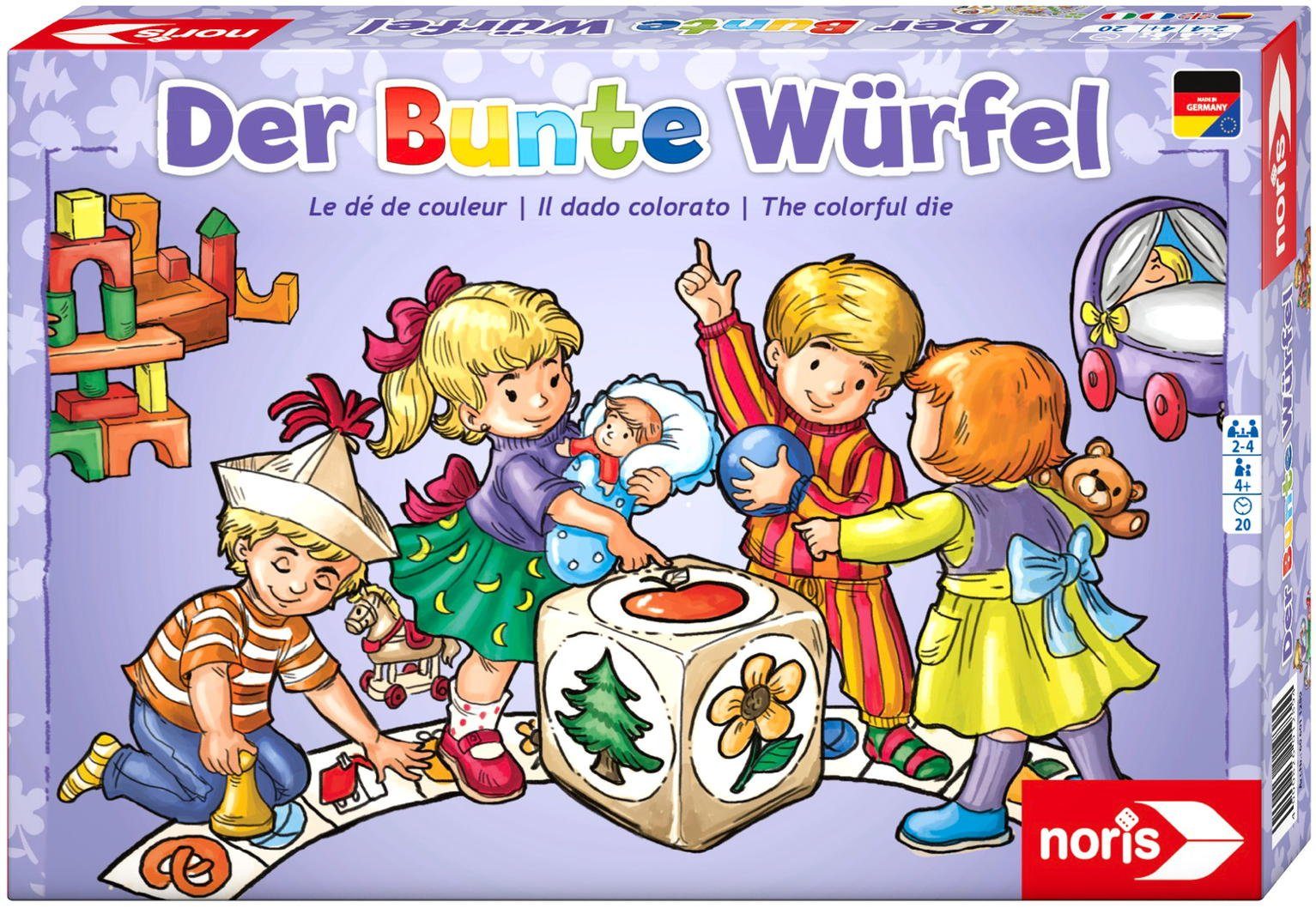 Noris Spiel Kinderspiel Würfelspiel Der bunte Würfel 606011289