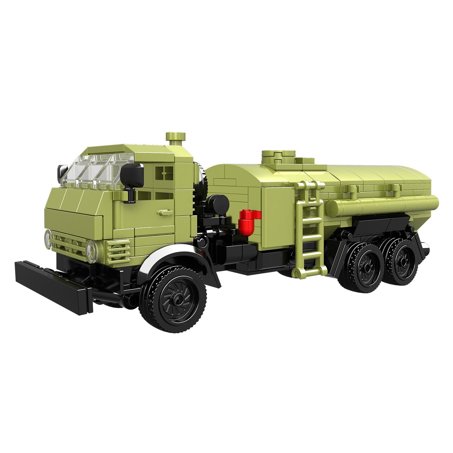 Gamedealer Spielzeug-LKW Kamaz 4310 Tankwagen LKW Klemmbausteine Modell 1:25 428 Teile, (428-tlg)