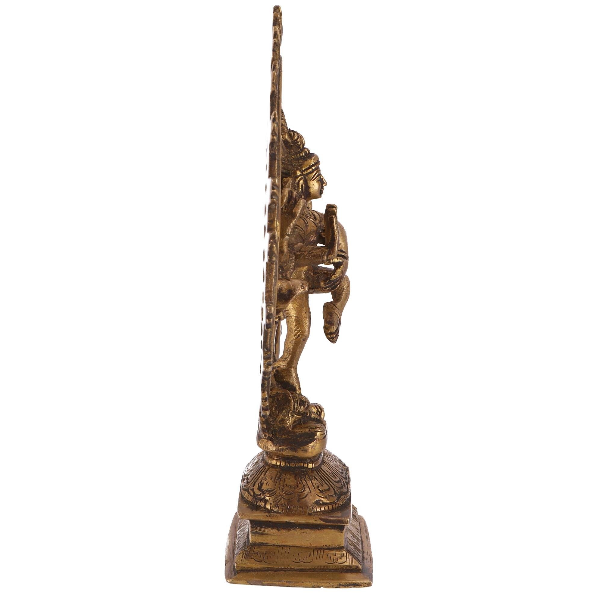 Feuerkranz Shiva Guru-Shop Dekofigur Messingfigur, Statue 29 cm.. im