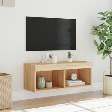 vidaXL TV-Schrank TV-Schrank mit LED-Leuchten Sonoma-Eiche 80x30x30 cm