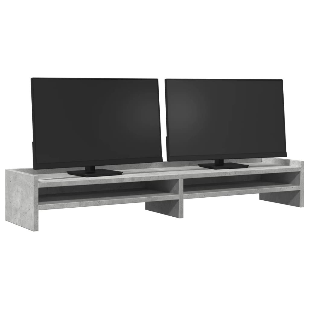 vidaXL Computertisch Monitorständer Betongrau 100x24x16 cm günstig online kaufen