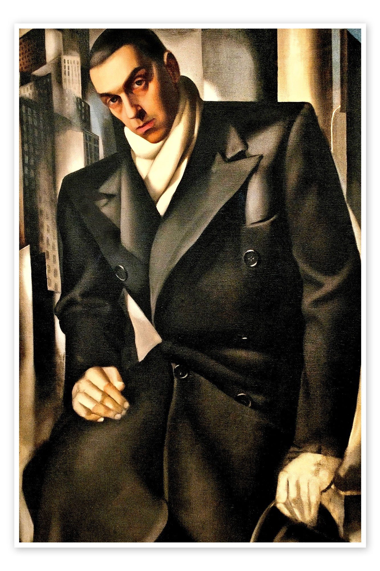 Posterlounge Poster Tamara de Lempicka, Porträt eines Mannes, Büro Malerei