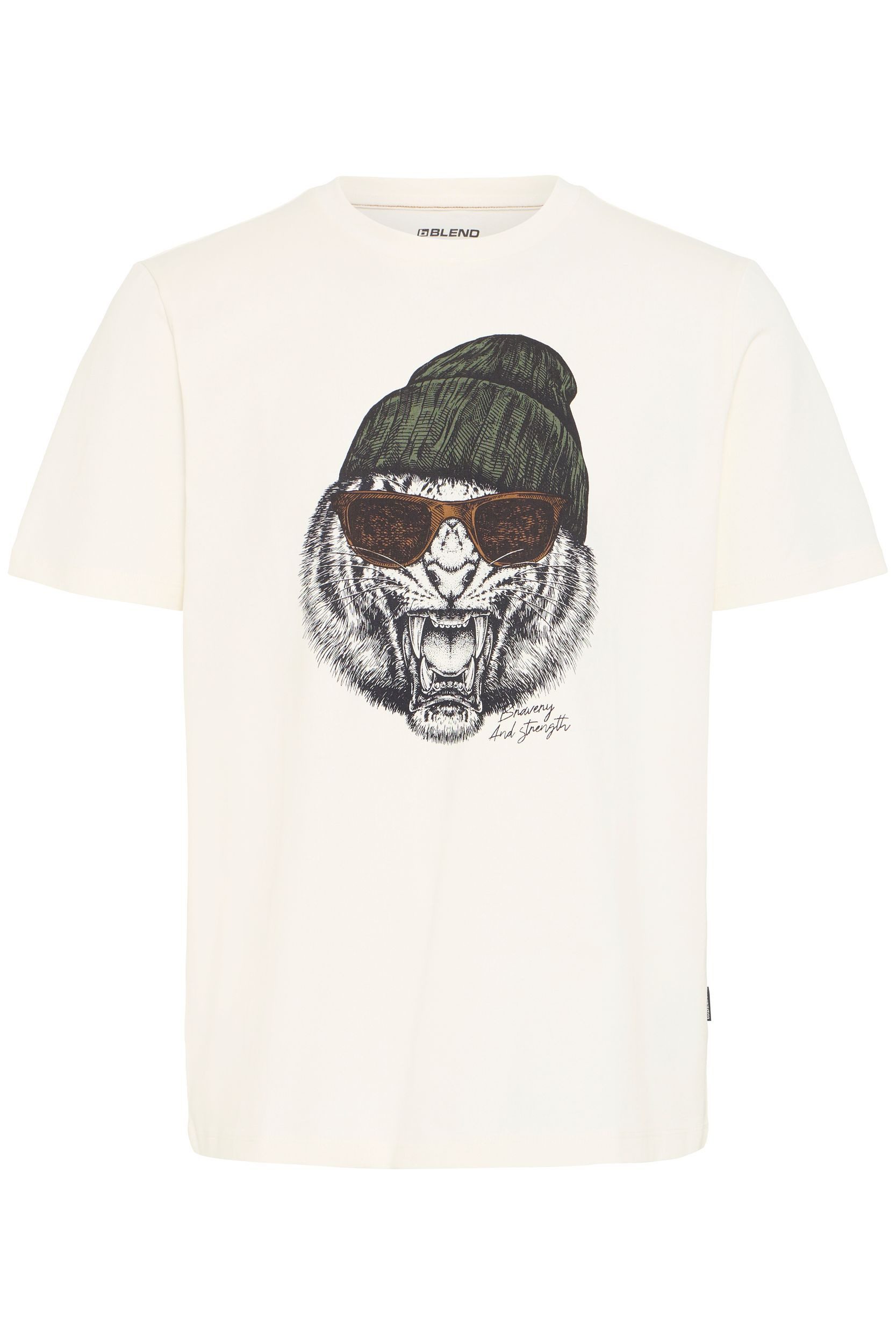 Blend T-Shirt Luftiges Shirt für den Sommer mit Print und Rundhalsausschnit günstig online kaufen