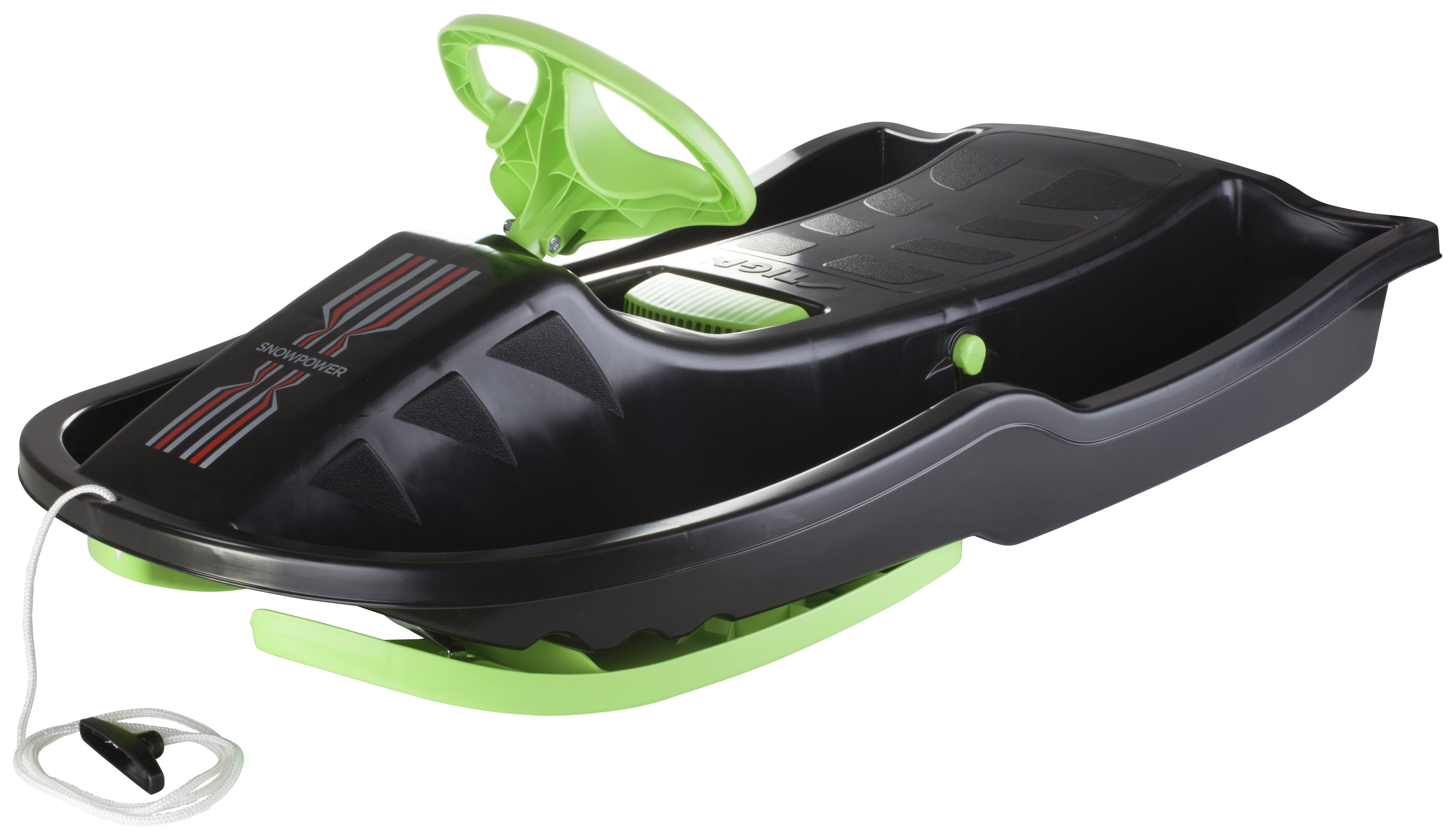 STIGA Sports Lenkschlitten Snow Power Lenkrodel, Leichter Sportrodel für Kinder aus Kunststoff