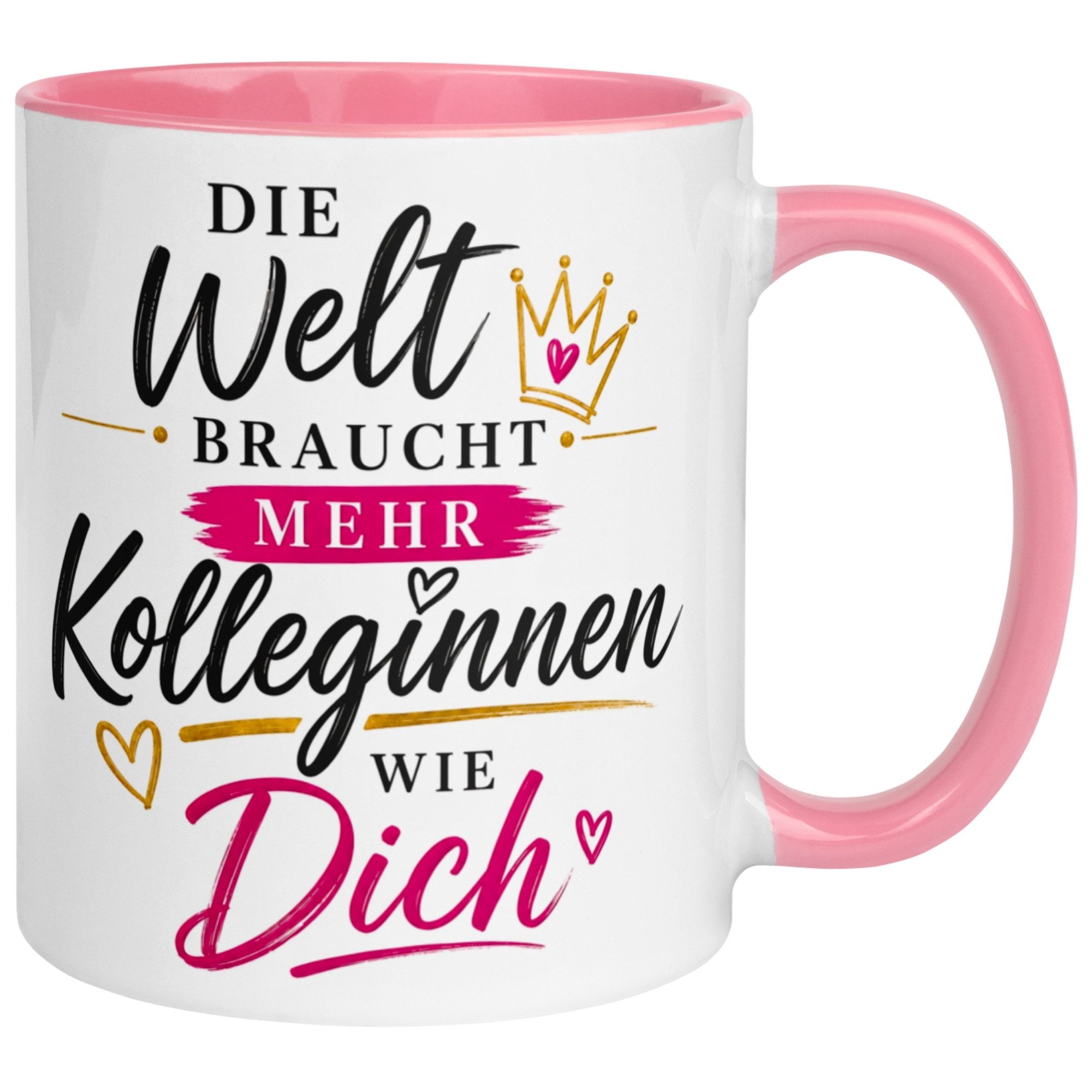 Momentals Tasse Beste Kollegin – Die Welt braucht mehr Kolleginnen wie Dich – Geschenk, Gratis Versand · Links-&Rechtshänder · Spülmaschinenfest