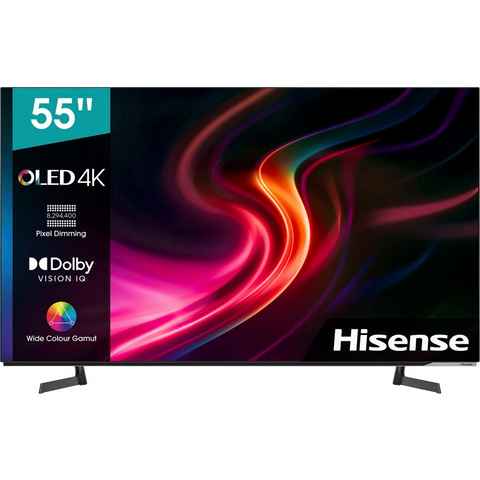 Hisense 55A8G OLED-Fernseher (139 cm/55 Zoll, 4K Ultra HD, Smart-TV, Dolby Vision IQ, Dolby Atmos, USB Recording, Sprachassistenten)