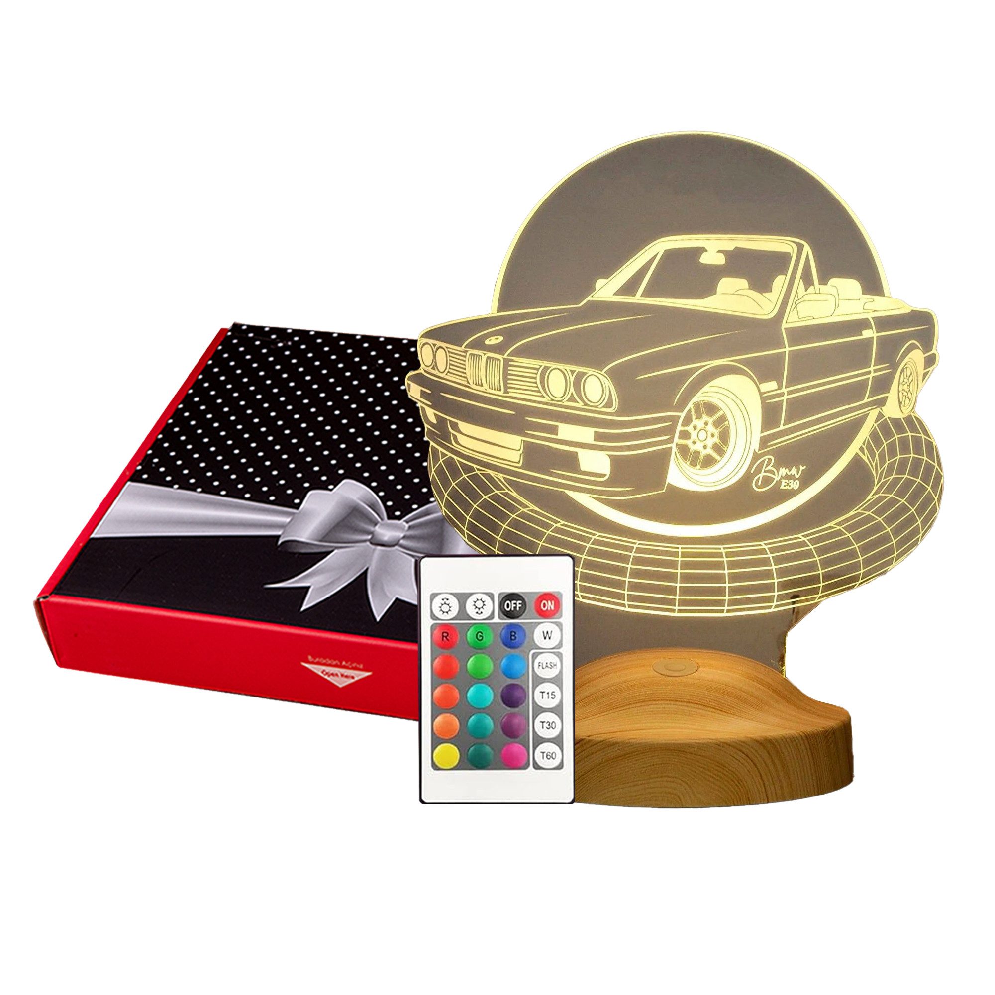 Geschenkelampe LED Nachttischlampe Klassische Automobile Nachttischlampe 3D günstig online kaufen