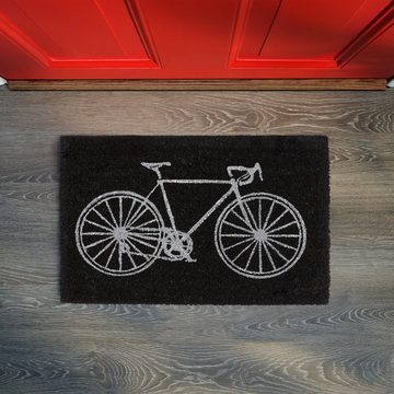 Fußmatte Fußmatte Kokos Fahrrad, relaxdays, Höhe: 15 mm