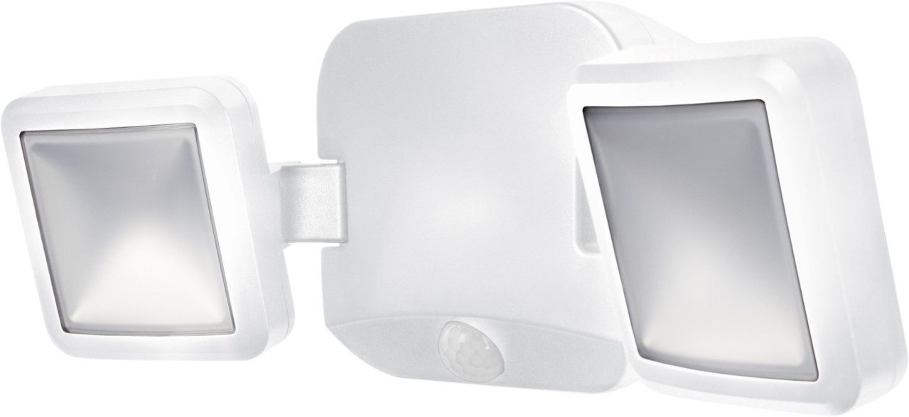 Ledvance Außen-Wandleuchte Ledvance LED Spotlight Double weiß, Inkl. Leuchtmittel, Mit Bewegungsmelder nicht dimmbar