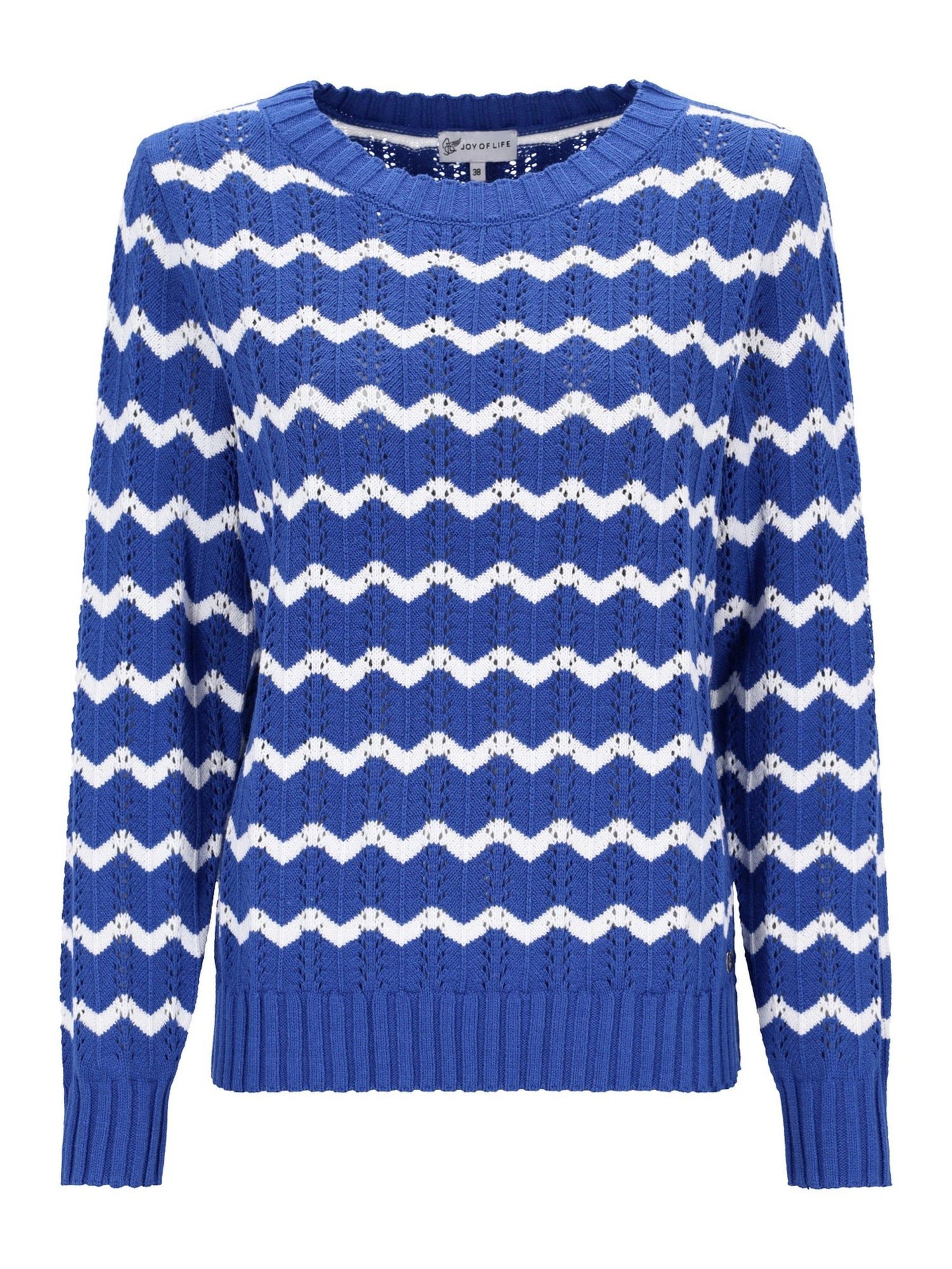 Hajo Rundhalspullover Pullover Ajourstrick günstig online kaufen