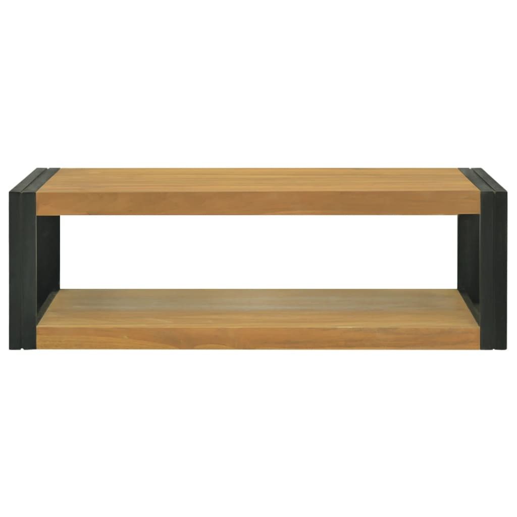vidaXL Wandregal, Wand-Badregal 110x45x35 cm Massivholz Teak