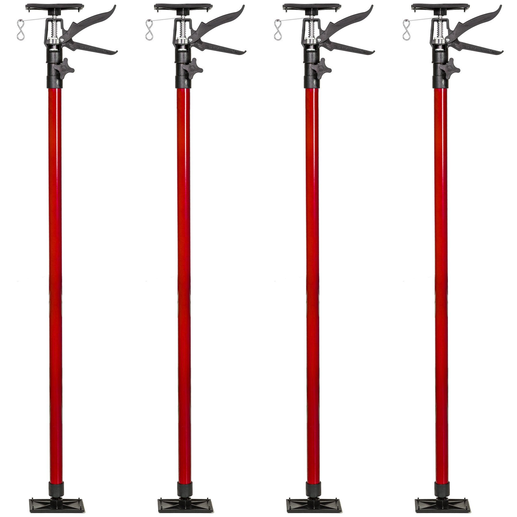 tectake Montageklemme 4er-Set Teleskopstützen, B: 7,00 cm, L: 18,00 cm, stufenlos höhenverstellbar