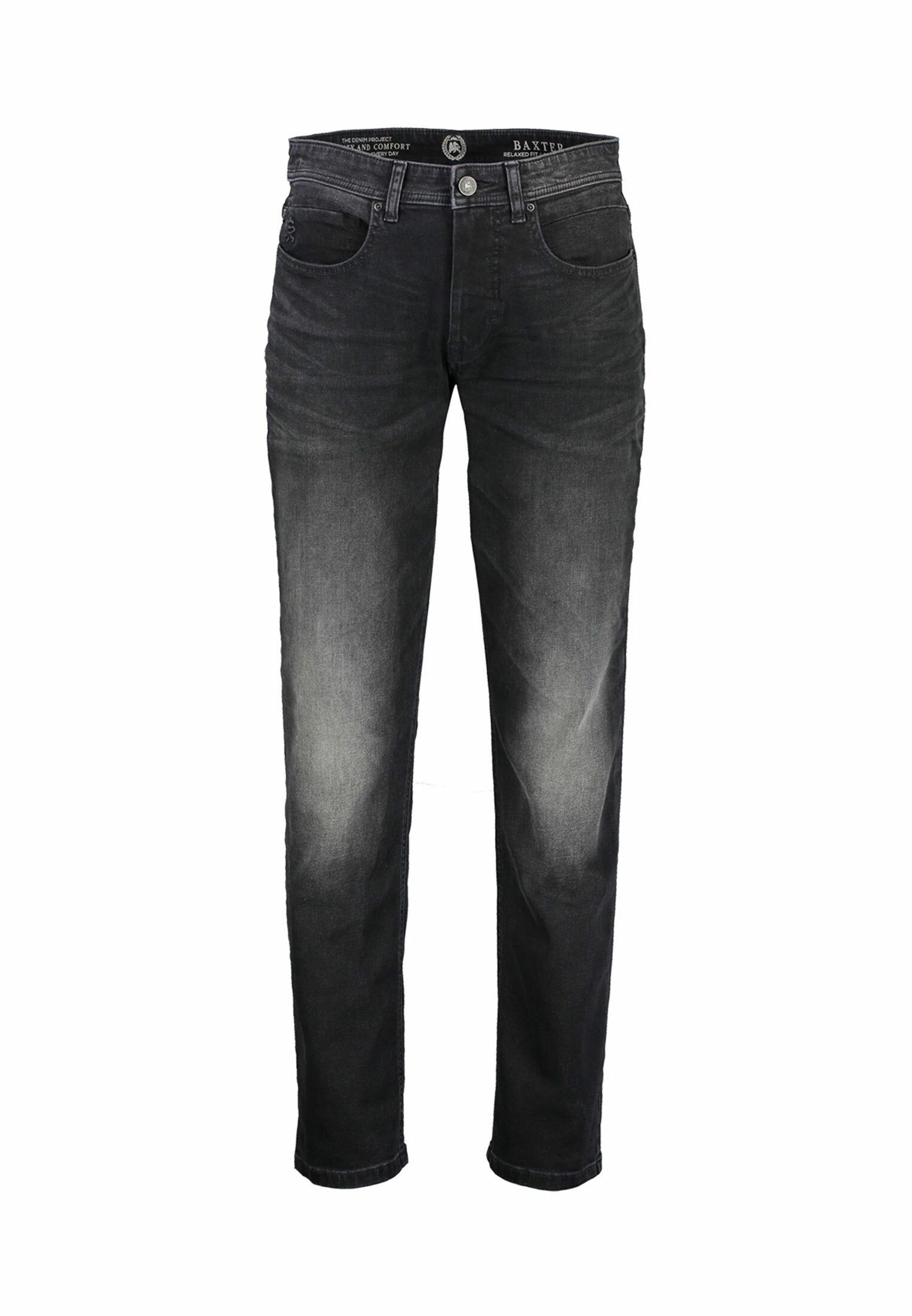 Relax-fit-Jeans BAXTER 5-Pocket-Denim im Used-Look, RELAXED FIT, black BAXTER