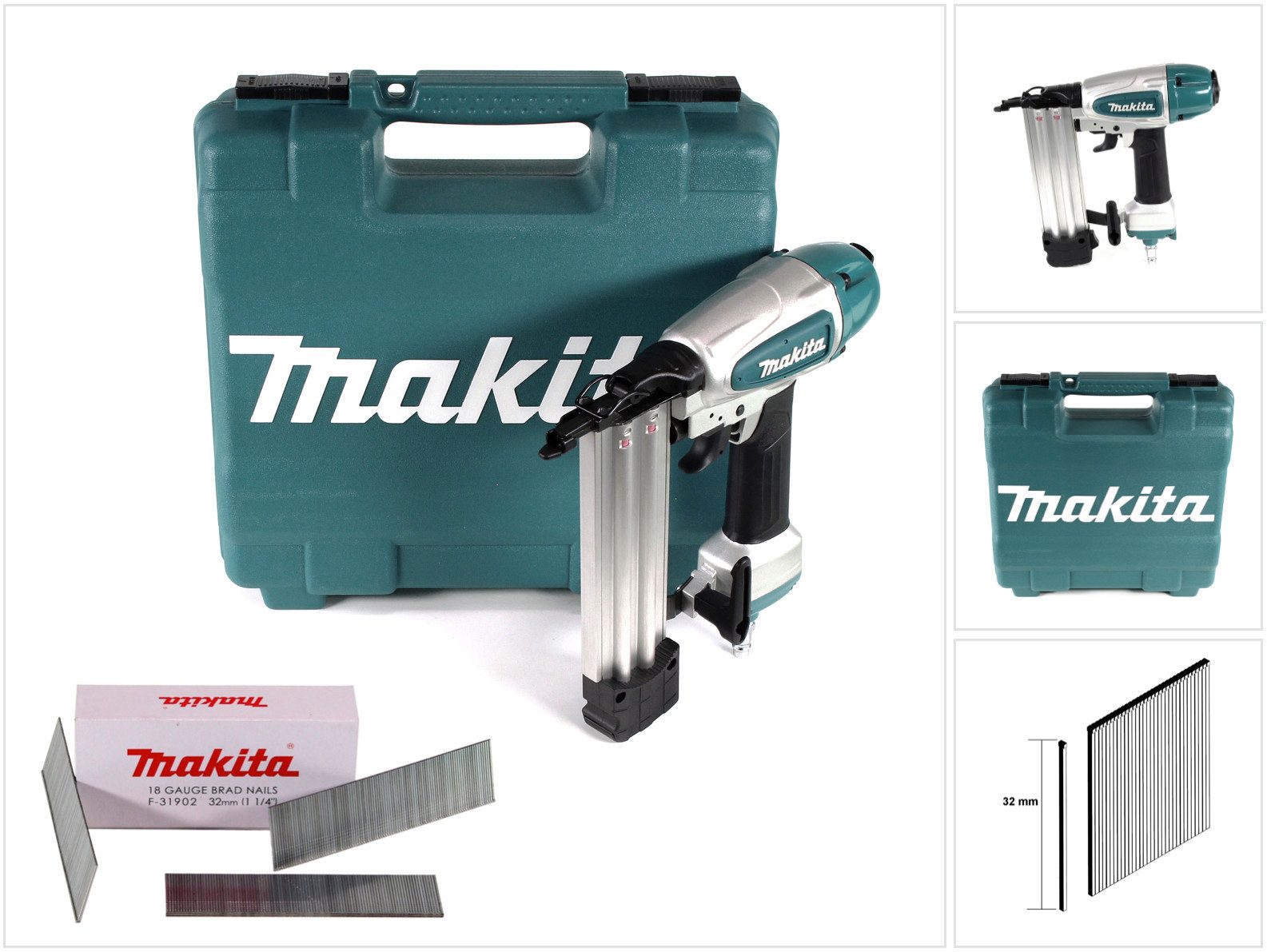 Nagler AF 506 Druckluft Stauchkopfnagler 15-50mm 4,3-8,3bar + 5000x Stauchko