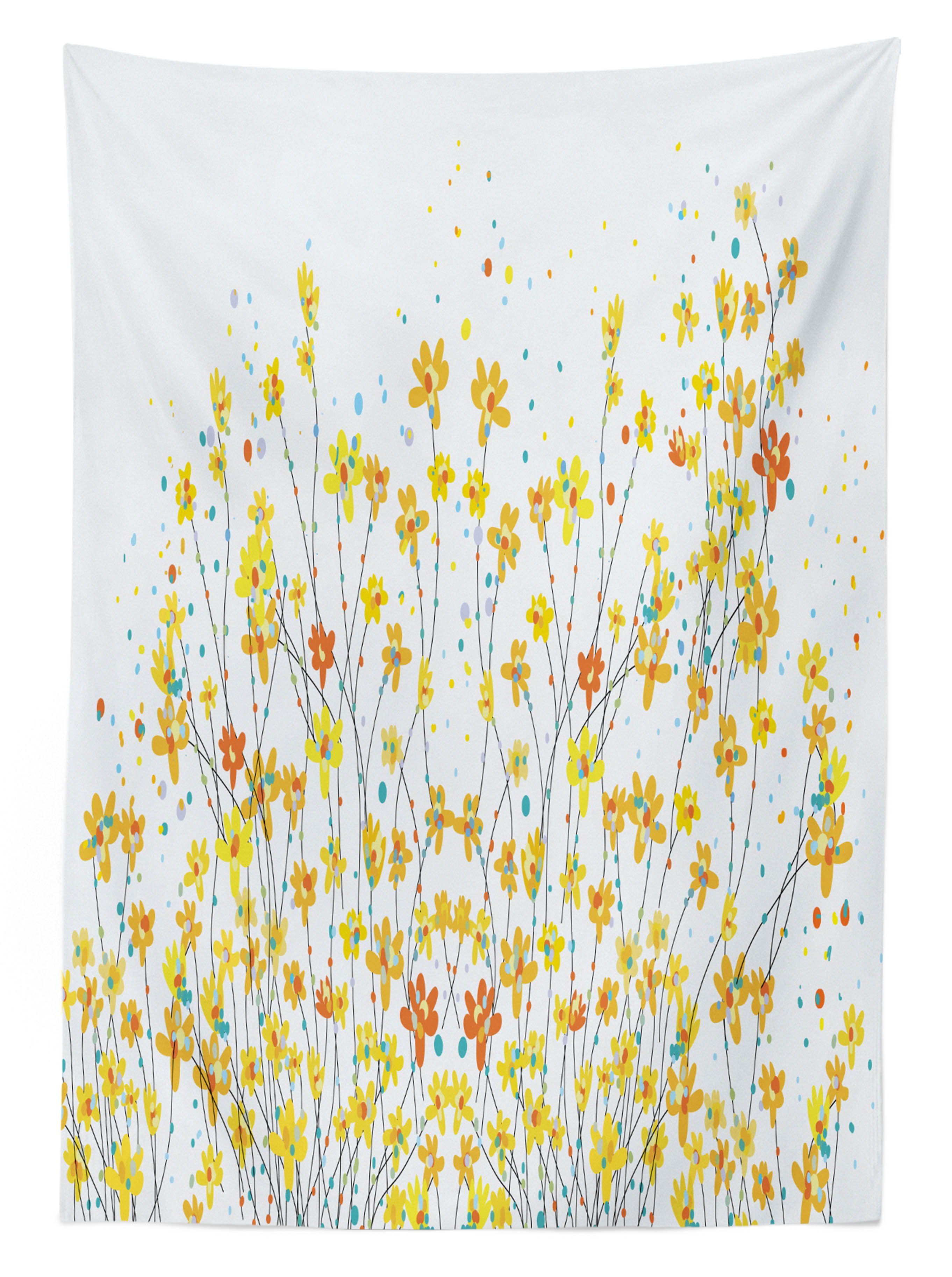 Abakuhaus Tischdecke Farben, Bereich Klare Farbfest Blume Waschbar Narzissen-Blüte Für Außen Frühling geeignet den