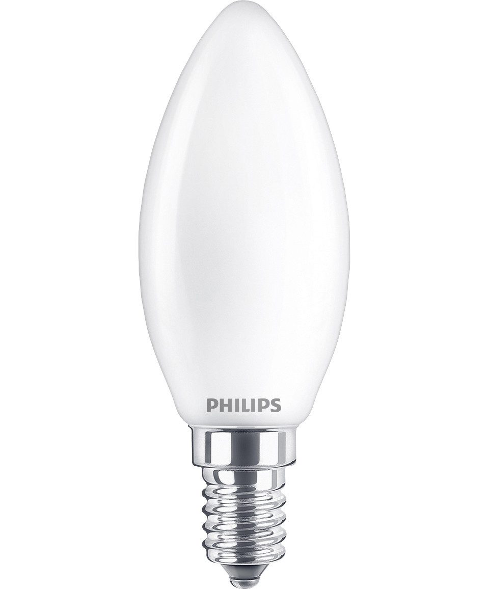 Philips LED-Leuchtmittel Philips LED-Leuchtmittel Filament Kerzenform B35, Nicht dimmbar nicht Smart Home-fähig