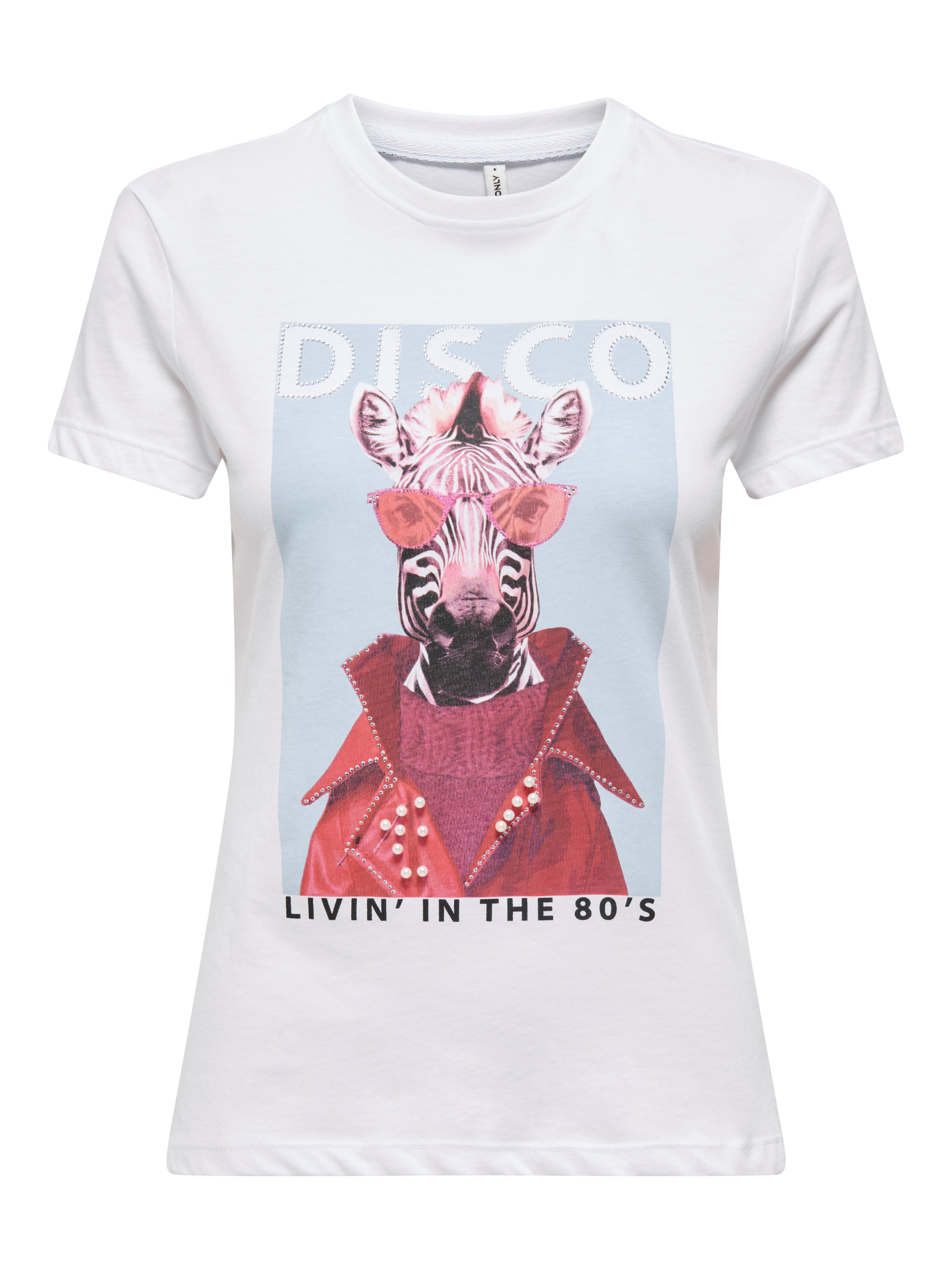 ONLY Kurzarmshirt ONLVIBE LIFE S/S GLASSES TOP BOX JRS Baumwolle, regular f günstig online kaufen