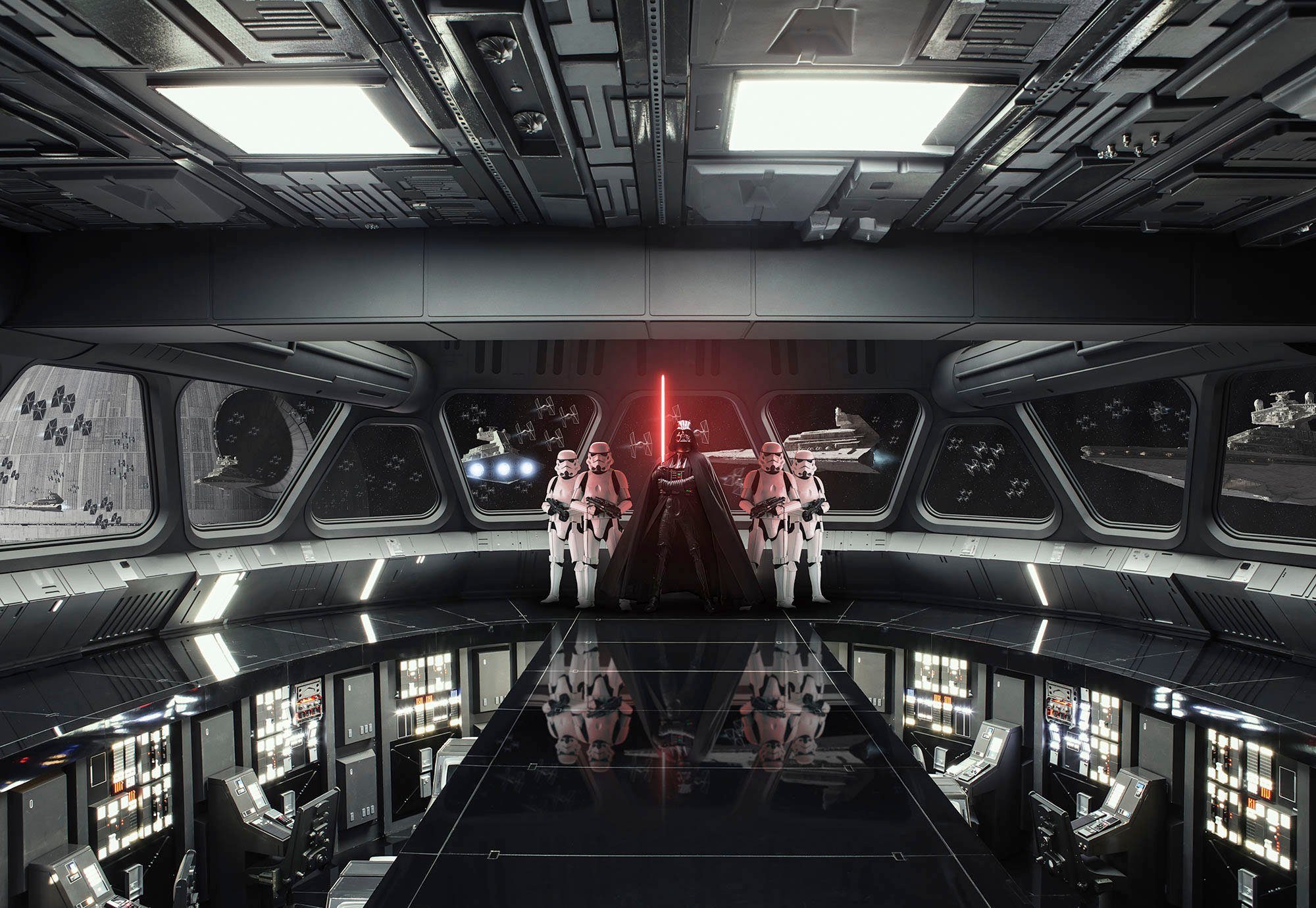 Komar Vliestapete Digitaldruck Vlies - STAR WARS Destroyer Deck - Größe 400 x 260 cm, glatt, bedruckt, (1 St), Wohnzimmer, Schlafzimmer