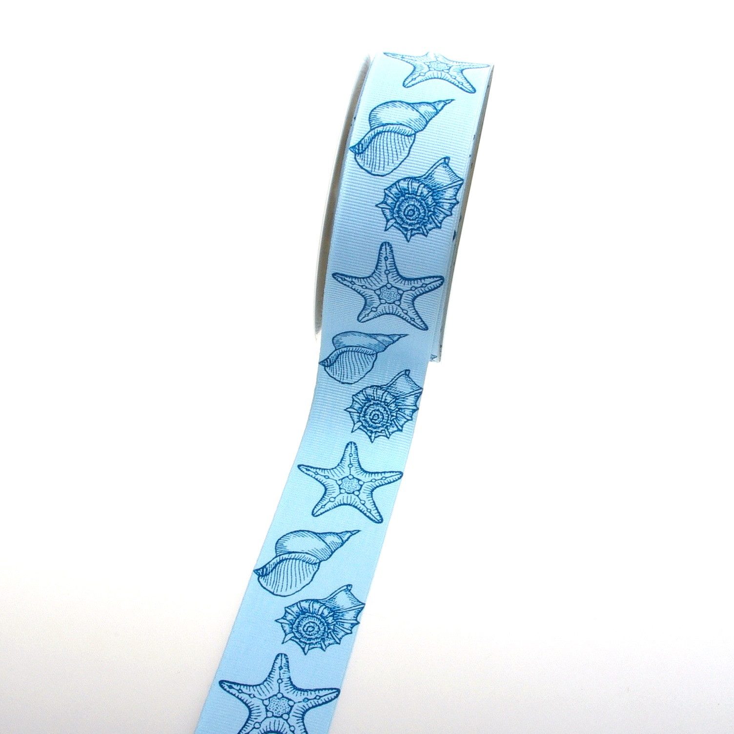 Deko AS Dekoband Dekoband mit Muschelmotiv - hellblau 40mm 25m - 54427-40-25-70