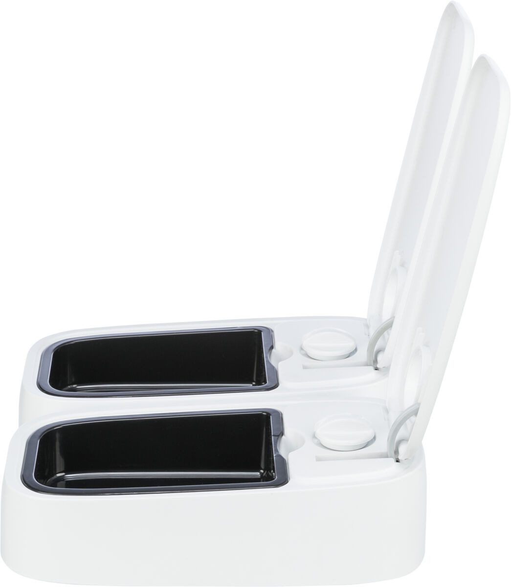 TRIXIE Hunde-Futterautomat Futterautomat TX2 - weiß - 2 × 0,3 l/27 × 7 × 24 cm