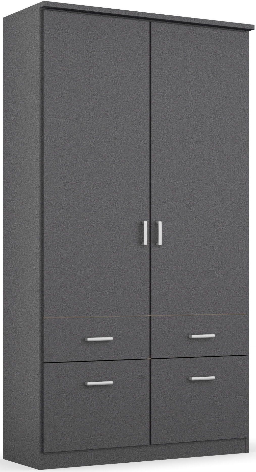 rauch Kleiderschrank Kleiderschrank Schrank Garderobe deckenhoher Schrank BREMEN (optional mit Spiegel, Breiten: 91/136/181 cm, Höhe: 199 cm) in vielen Farbvariationen, inkl. Kranzblende MADE IN GERMANY