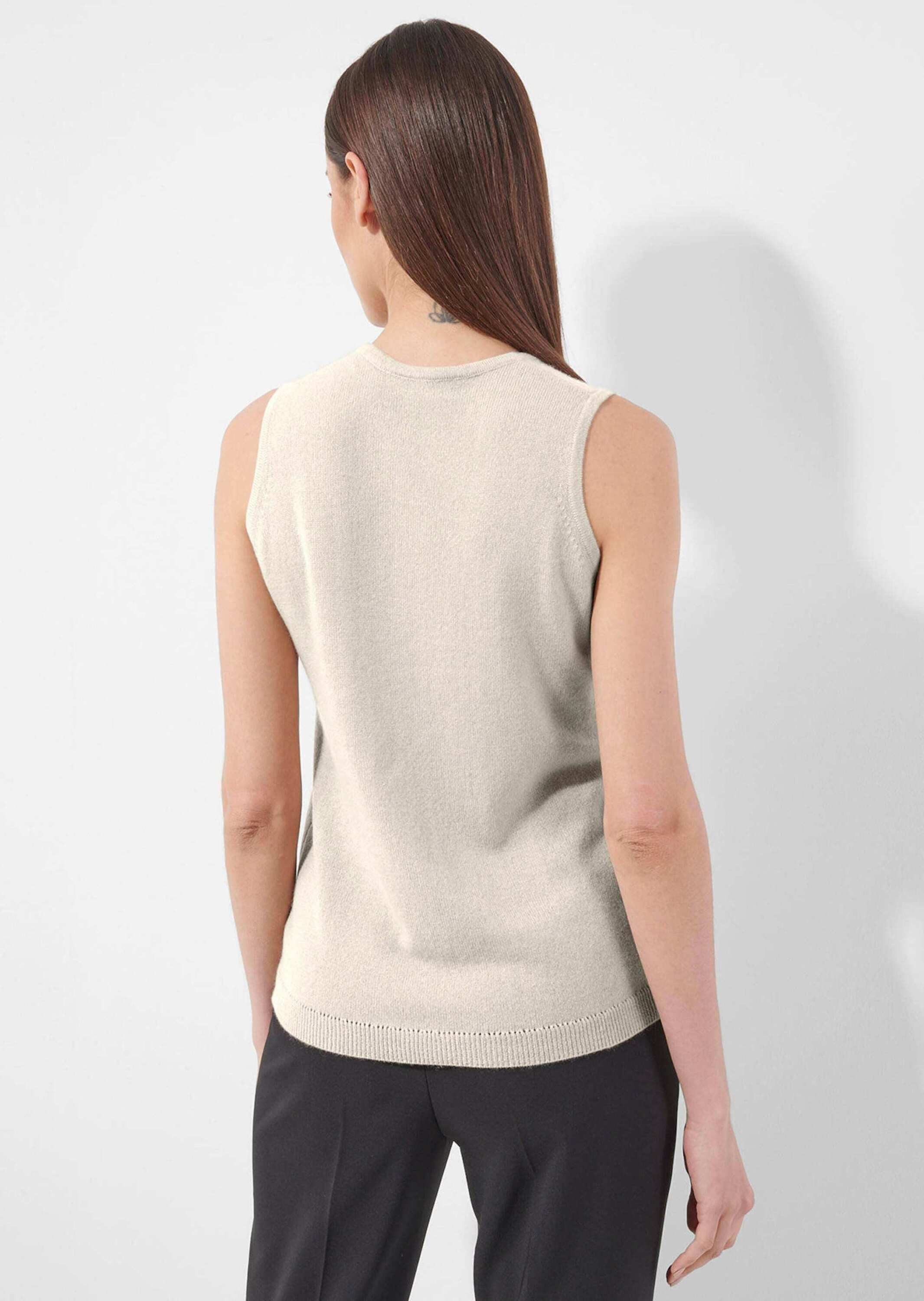 Alba Moda Strickpullover Kaschmir-Top mit Rundhalsausschnitt Einfarbiges Design mit klassischem Ausschnitt